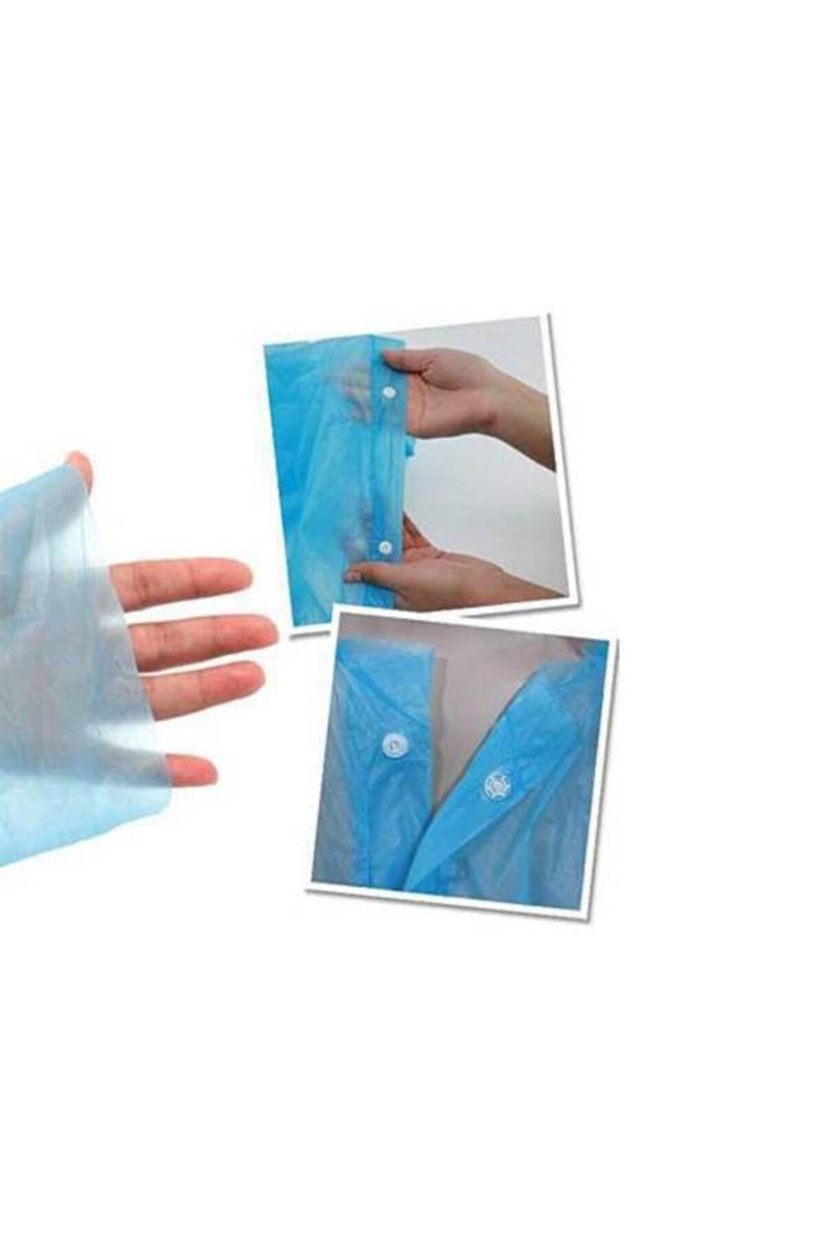 FırsatYeri Çıtçıtlı Yağmurlu Plastik Kulanat Yağmurlu Su Yağmur Geçirmez