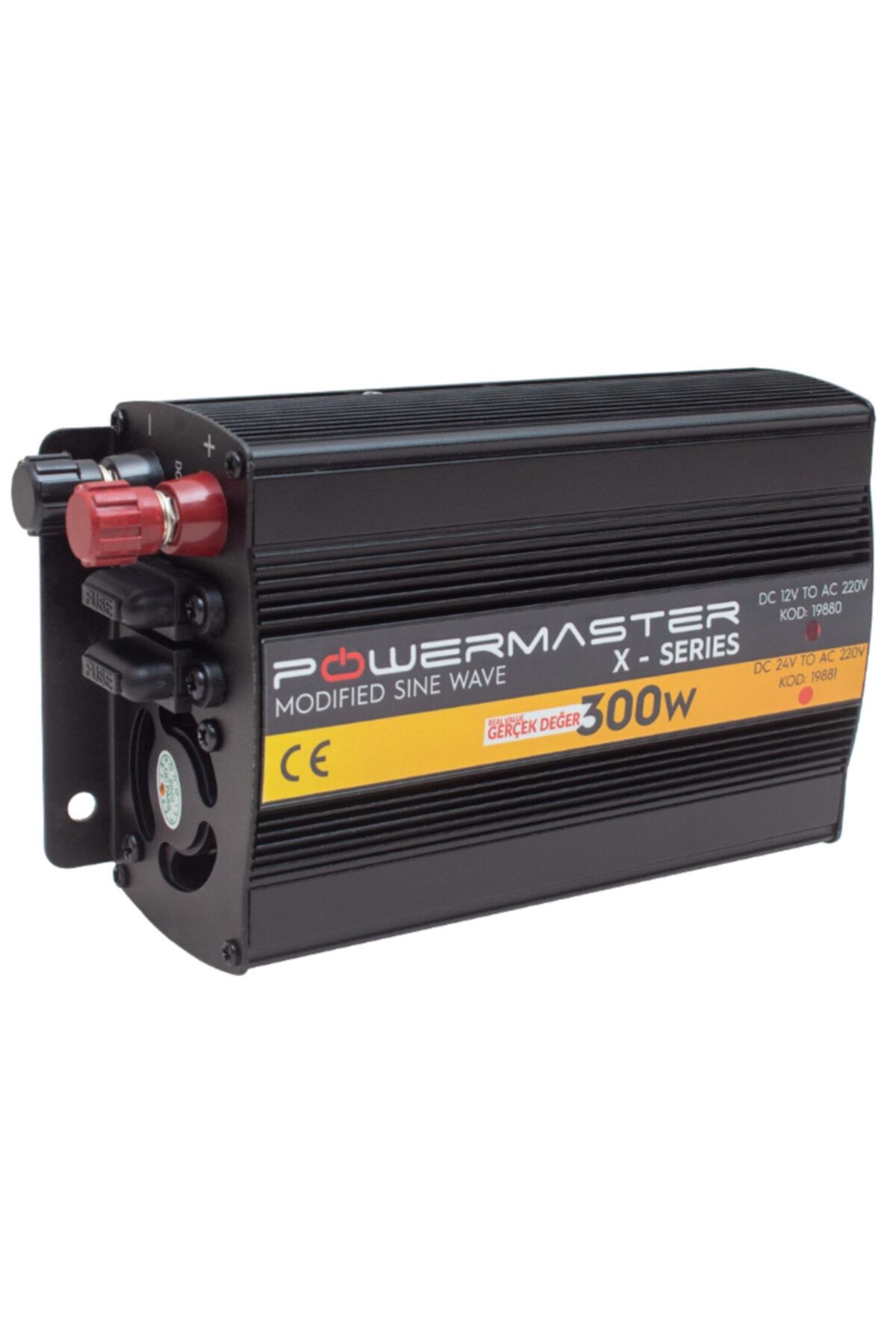 Powermaster Pwr300-12 Tek Dıgıtal Ekran 12 Volt 300 Watt Modıfıed Sınus Wave Inverter
