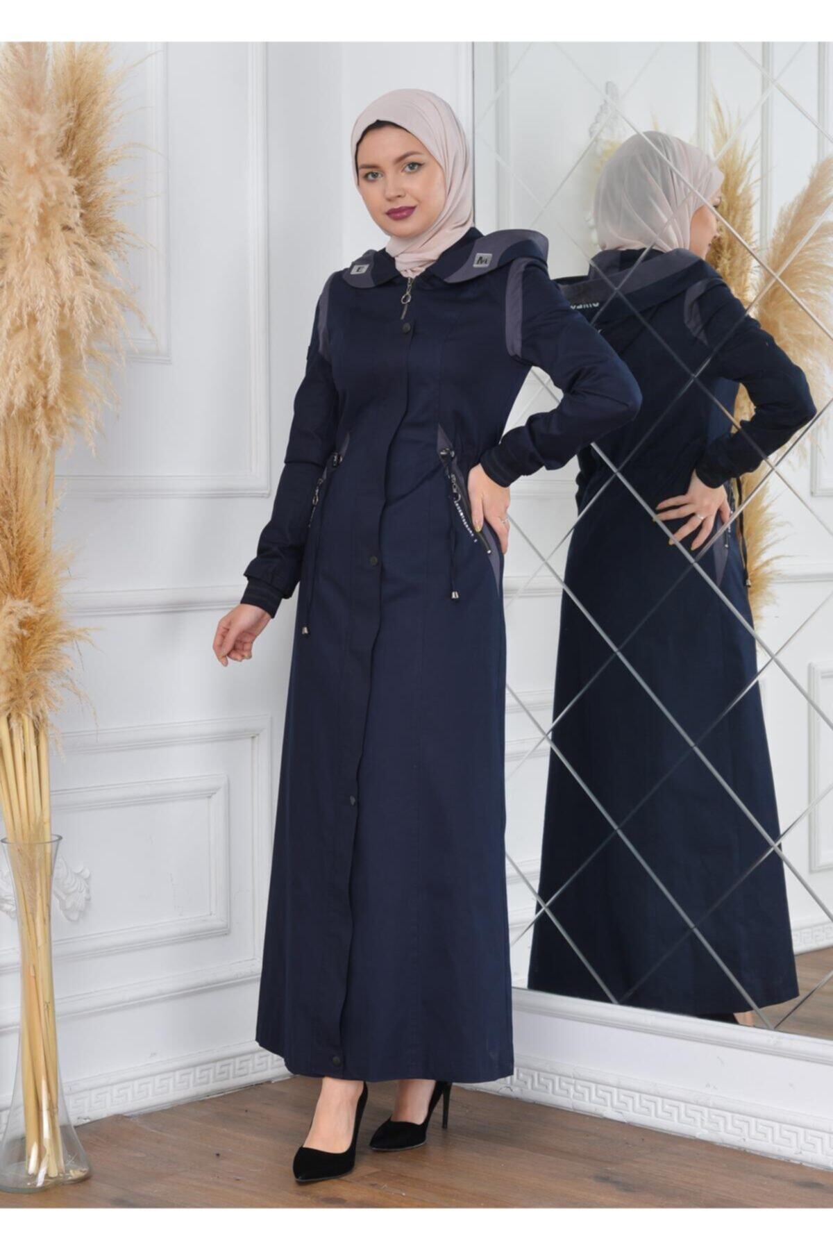 SHEHBA Modamix Tesettür Keten Kadın Pardesü 4102