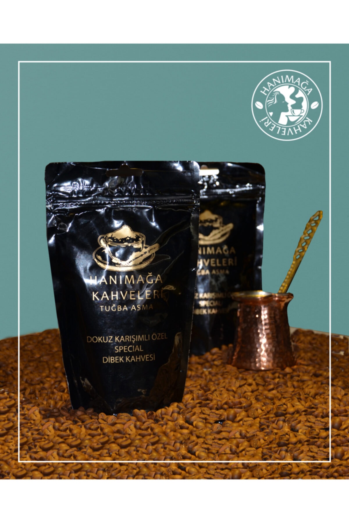 Hanımağa kahveleri Tuğba asma Dibek Kahvesi Dokuz Karışımlı Special
