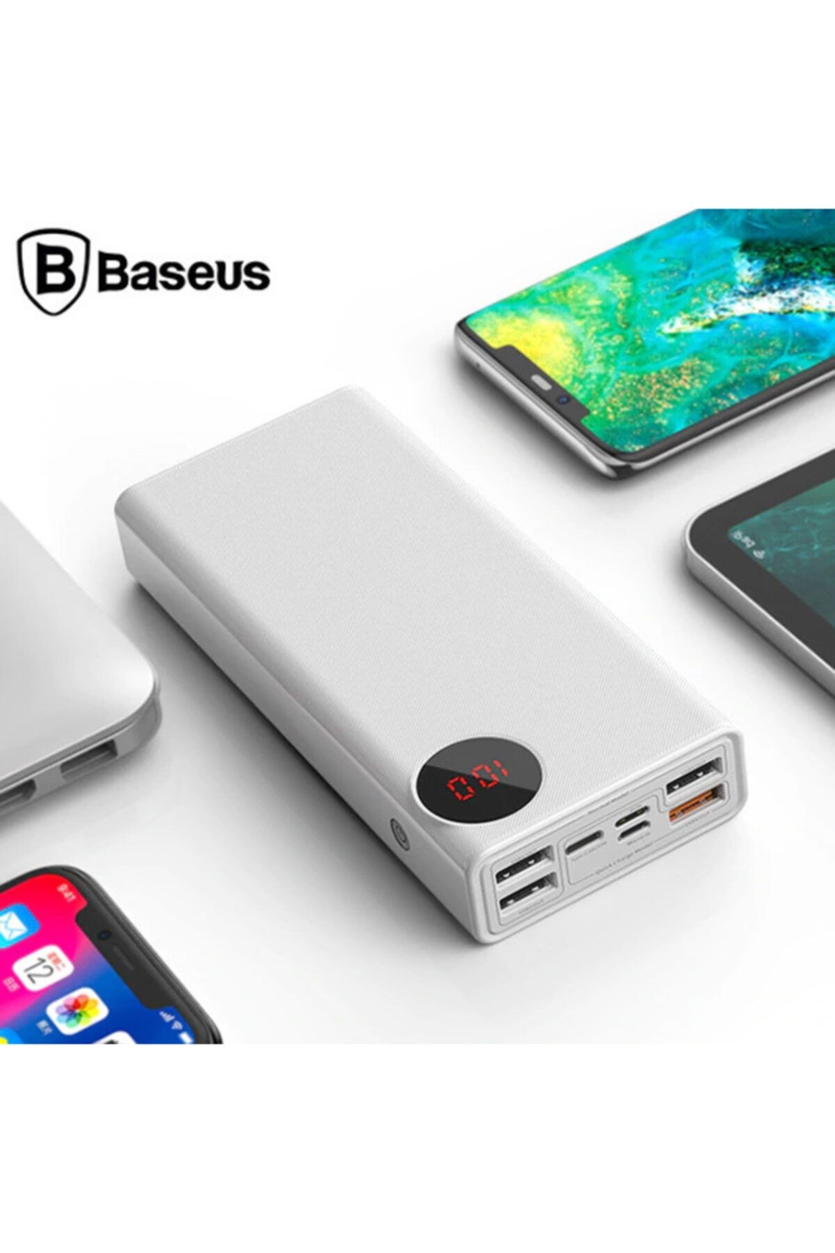 Baseus Mulight Quick 33w (pd3.0+qc3.0) 30000mah Dijital Göstergeli Power Bank