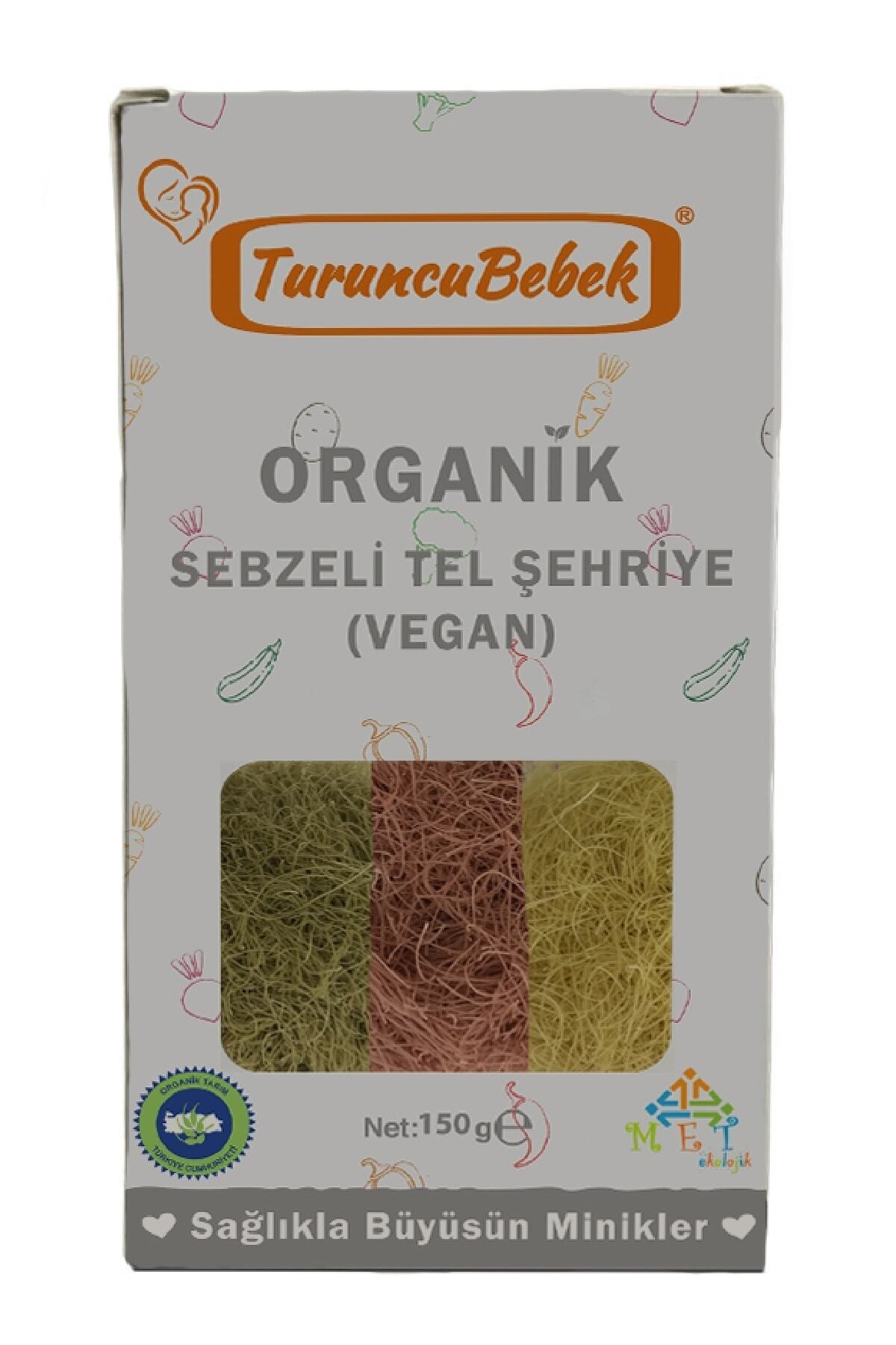 Turuncu Bebek Organik Sebzeli Tel Şehriye Vegan-ince Kesim  150gr