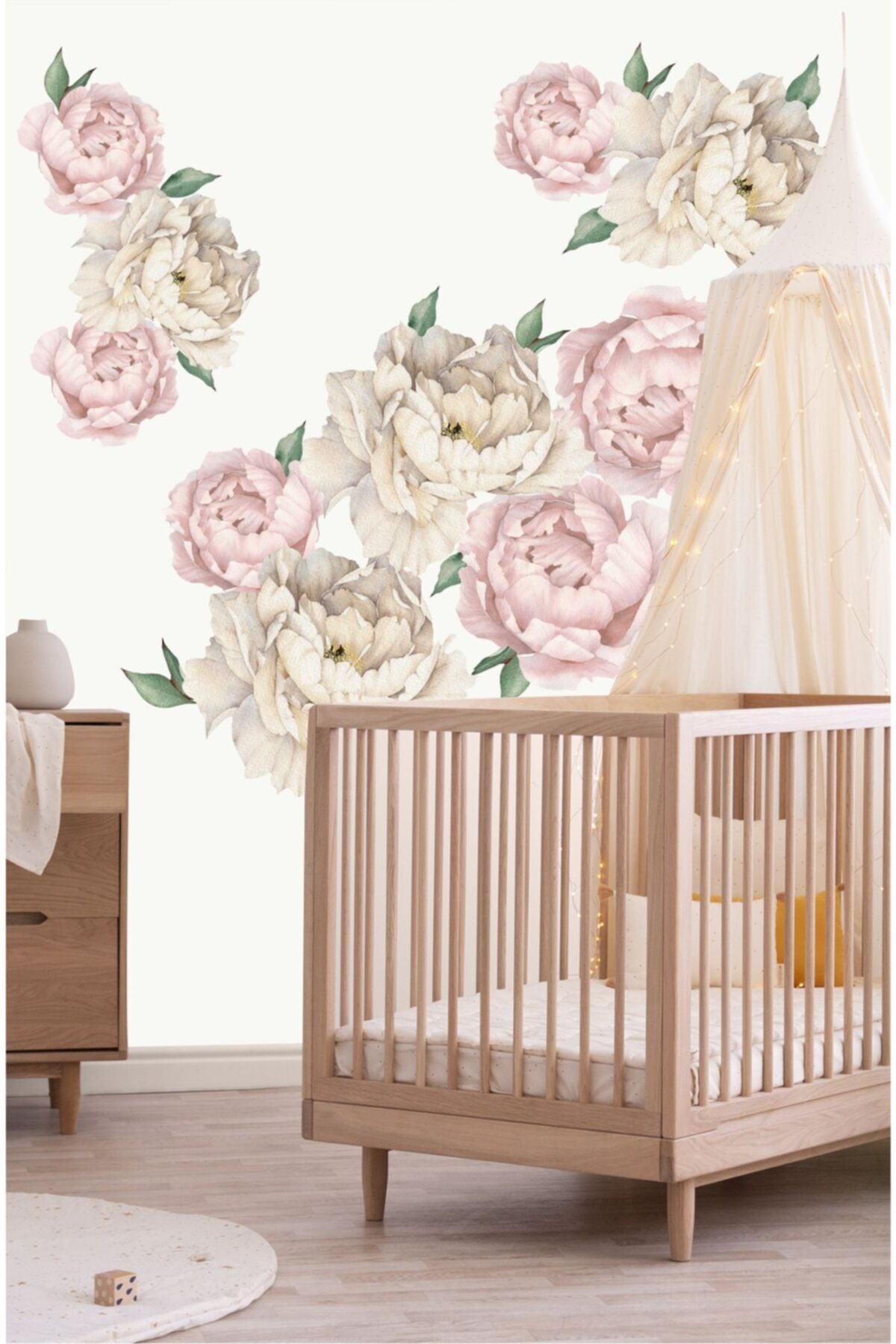 Piksel Grafik Pudra Popüler Çiçek Sticker Set 10'lu