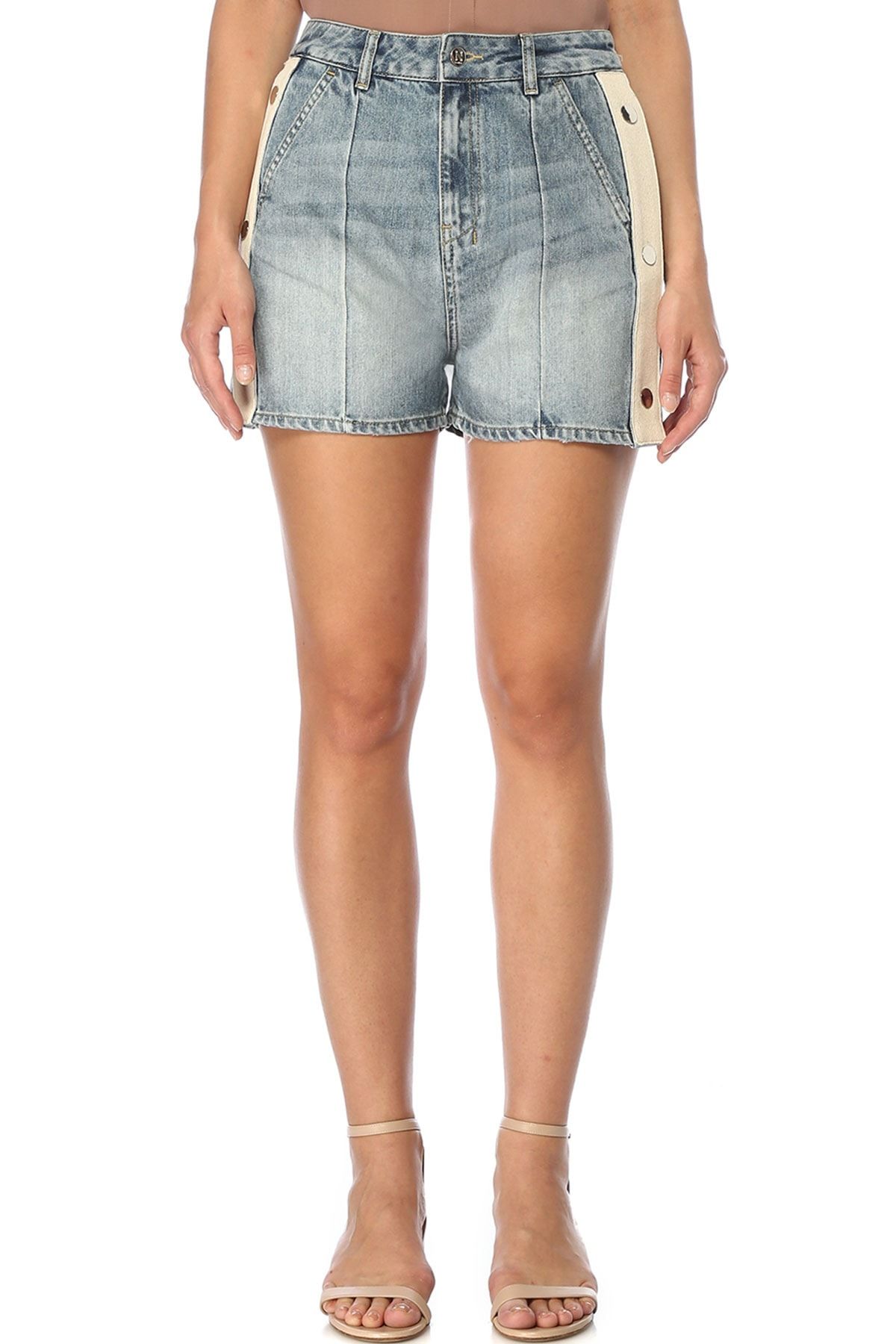 Network Kadın Mavi Denim Şort 1074776