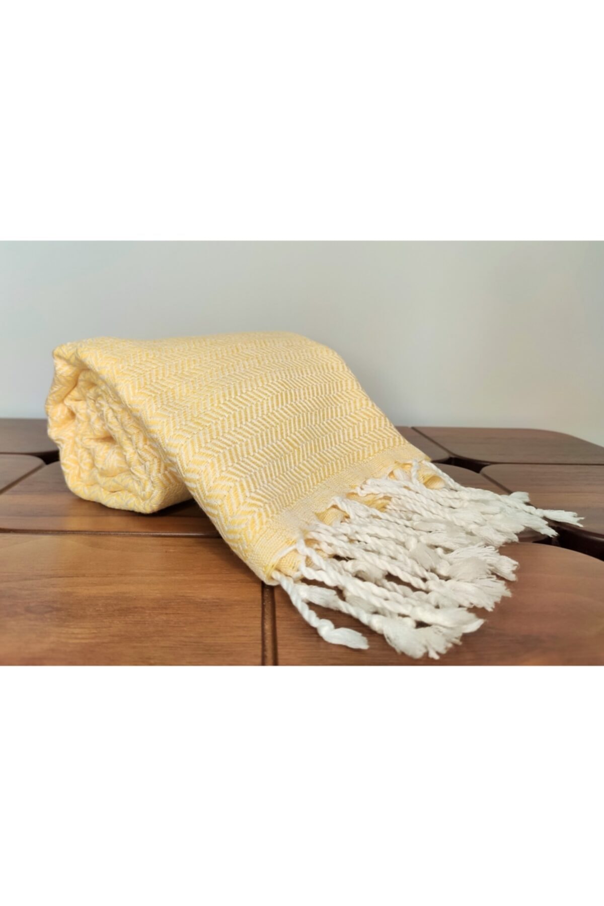 vasmina Onbaşı Bambu Peştemal Sarı 95x175