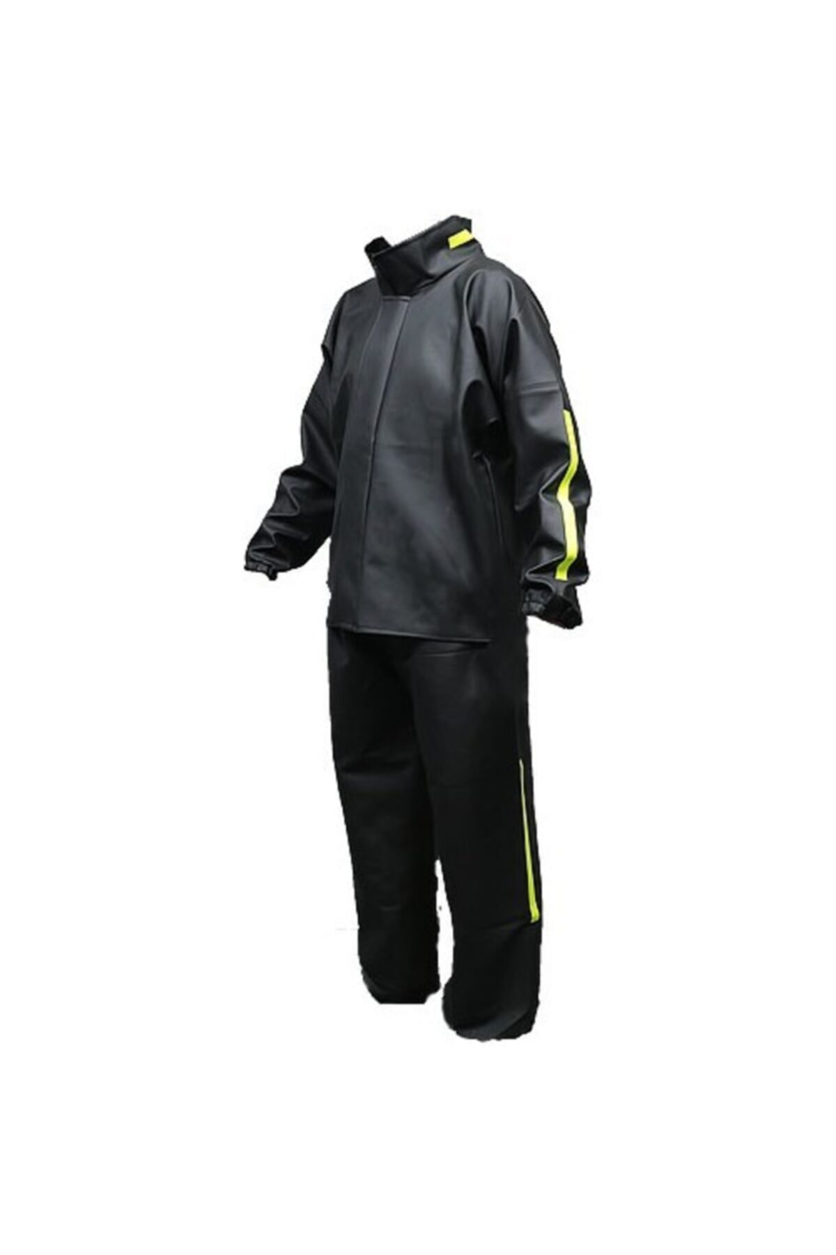 WIND Unisex Siyah Motosikletçilere Özel Su Geçirmez Yağmurluk
