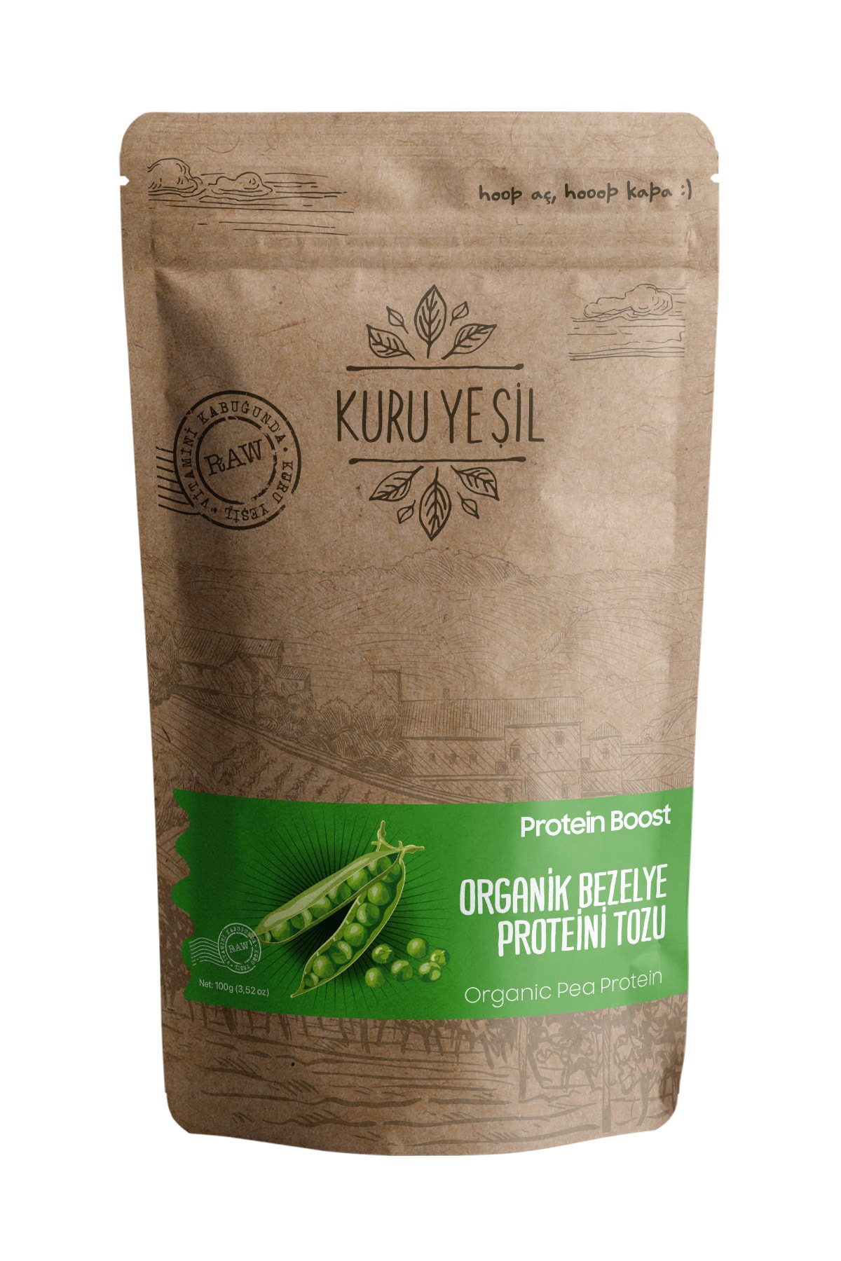 Kuru Yeşil Organik Bezelye Proteini 100 Gr