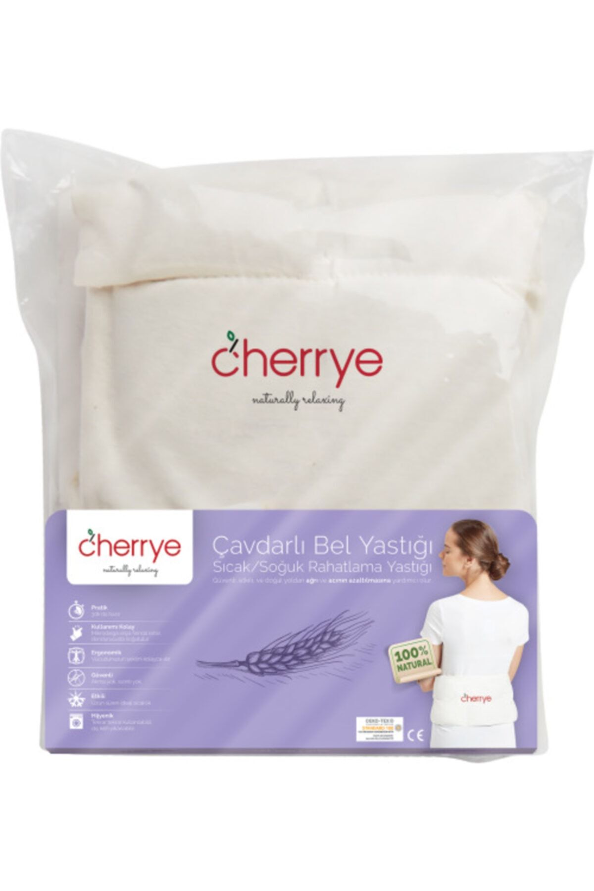 Cherrye Bel Için Kuşaklı Sıcak Rahatlama Yastığı - Çavdarlı