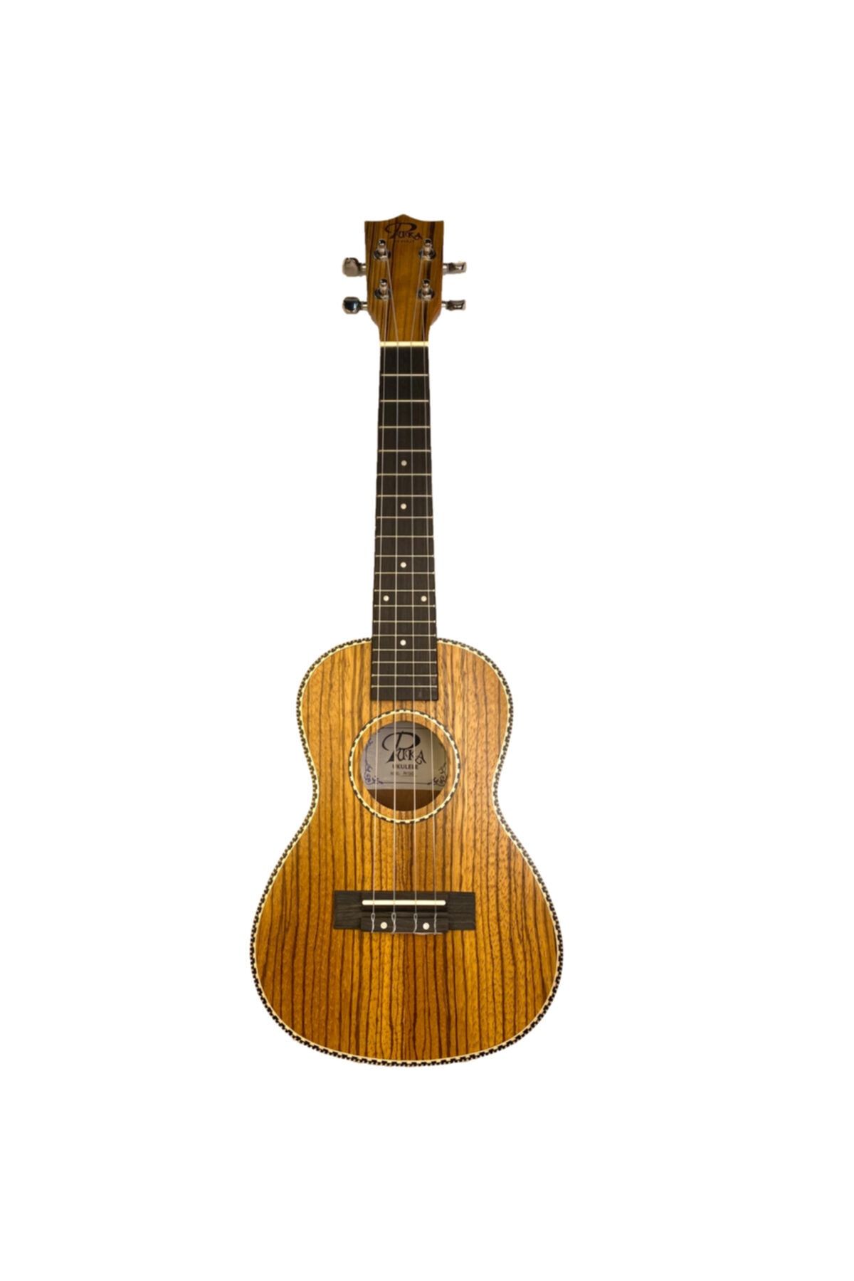 PUKA Zebra Ağacı Sedefli Concert Ukulele Çanta Hediyeli