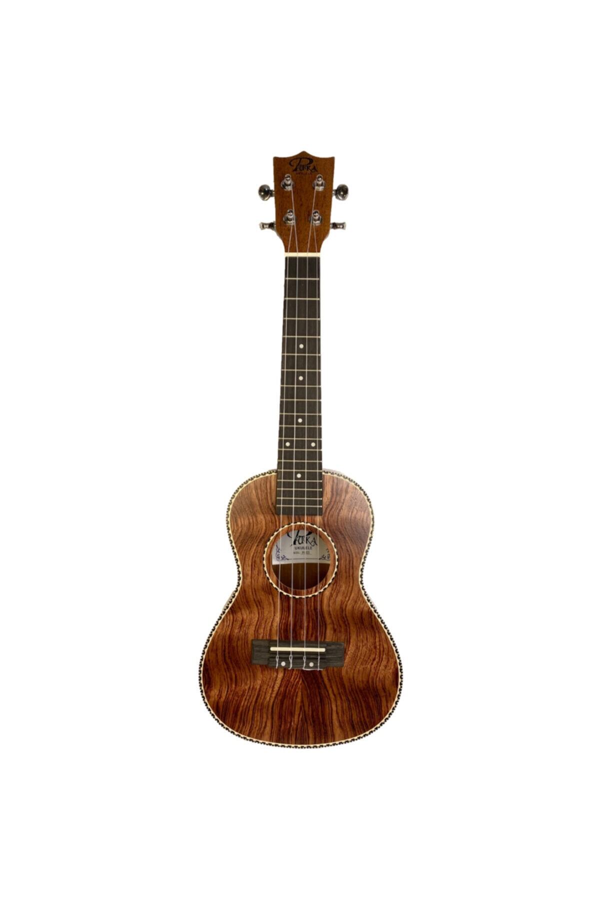 PUKA Bubinga Ağacı Sedefli Concert Ukulele Kılıf Hediyeli