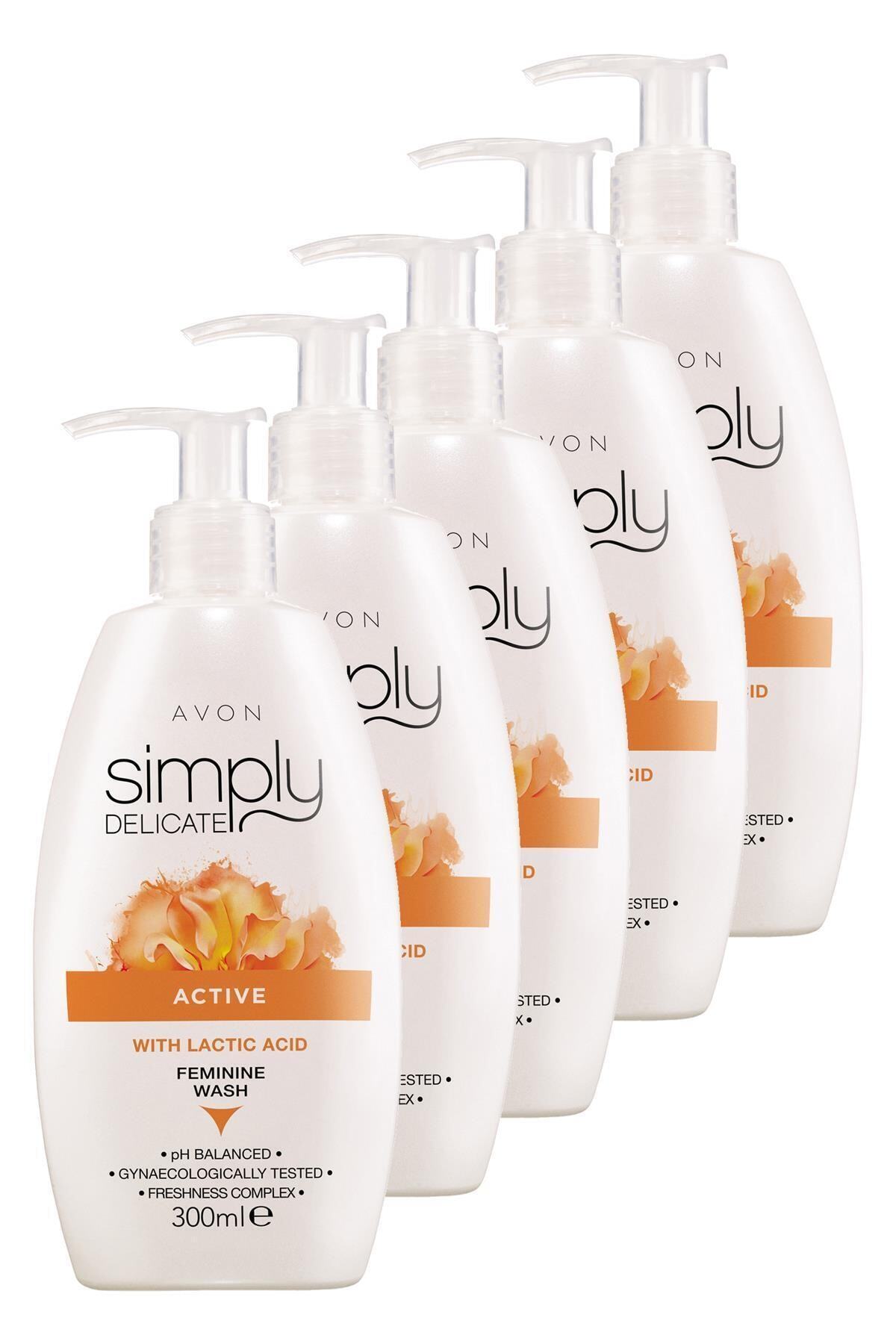 AVON Active Hijyenik Bölge Temizleyici Laktik Asit 300 Ml. Beşli Set