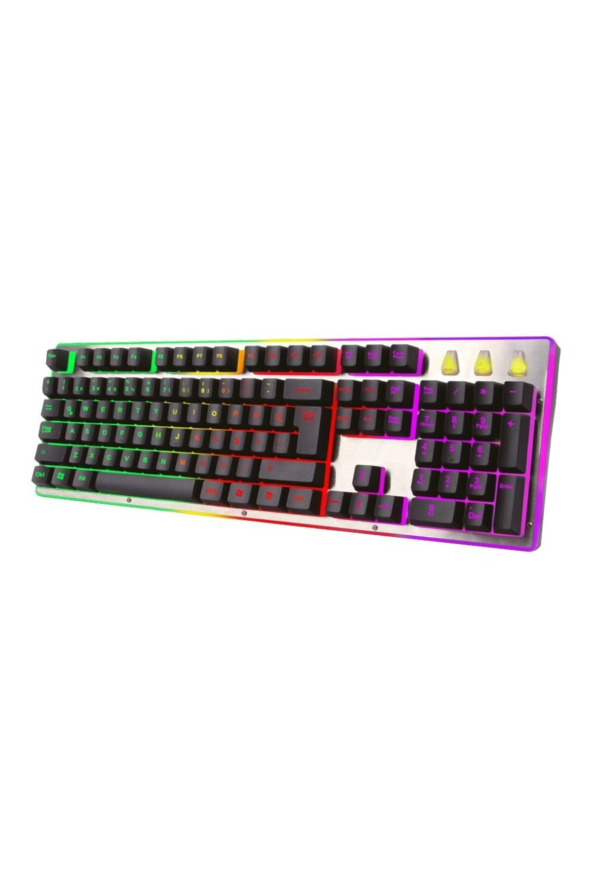TURBOX Tr-k5 Işıklı Metal Kasa Usb Kablolu Mekanik Gaming Klavye