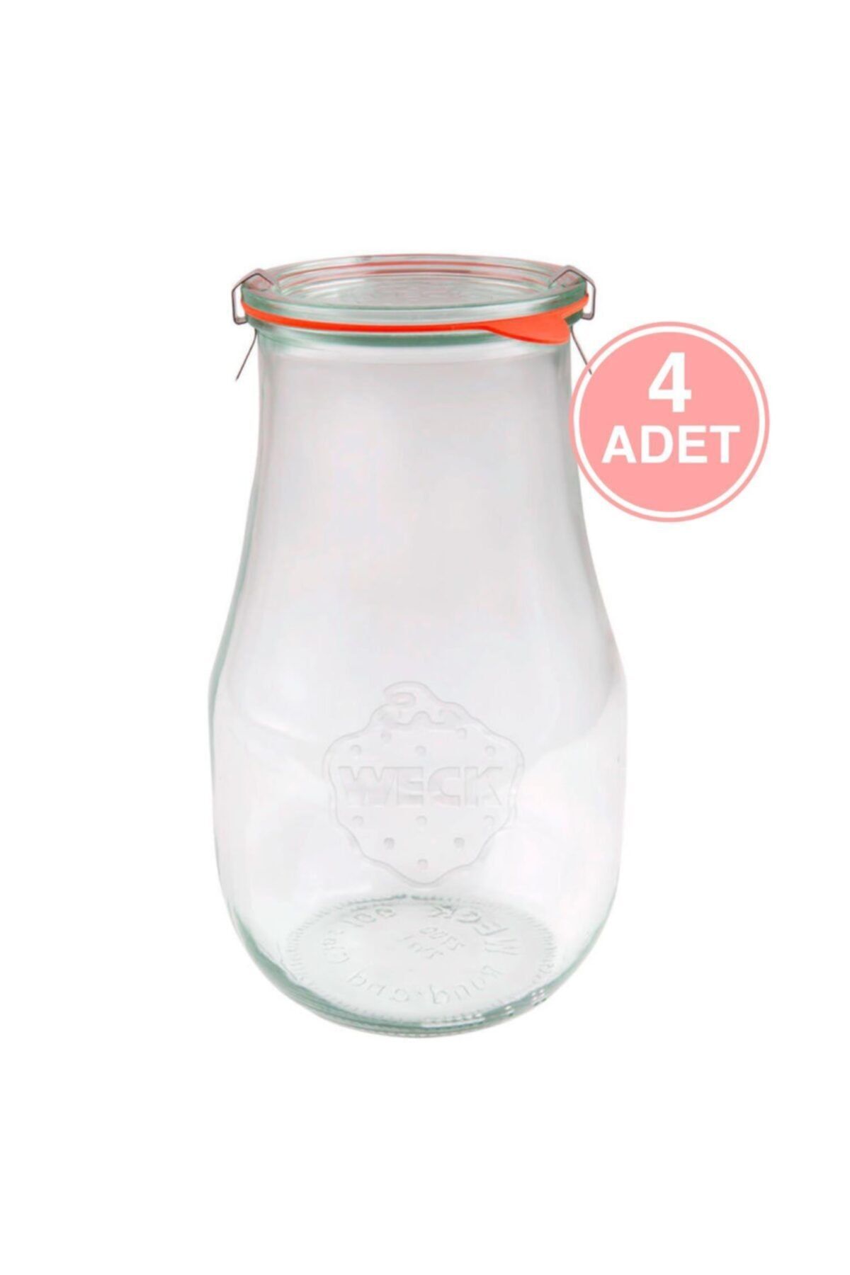 Weck 2700 Ml Lale Cam Saklama Kavanozu 4 Adet