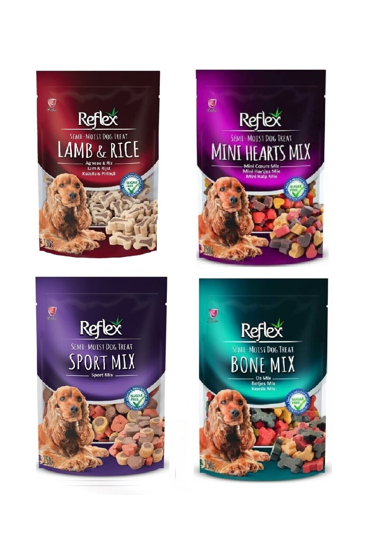 Reflex 4 Çeşit Karma Yarı Yumuşak Köpek Ödül 150 Gr. X 4 Adet
