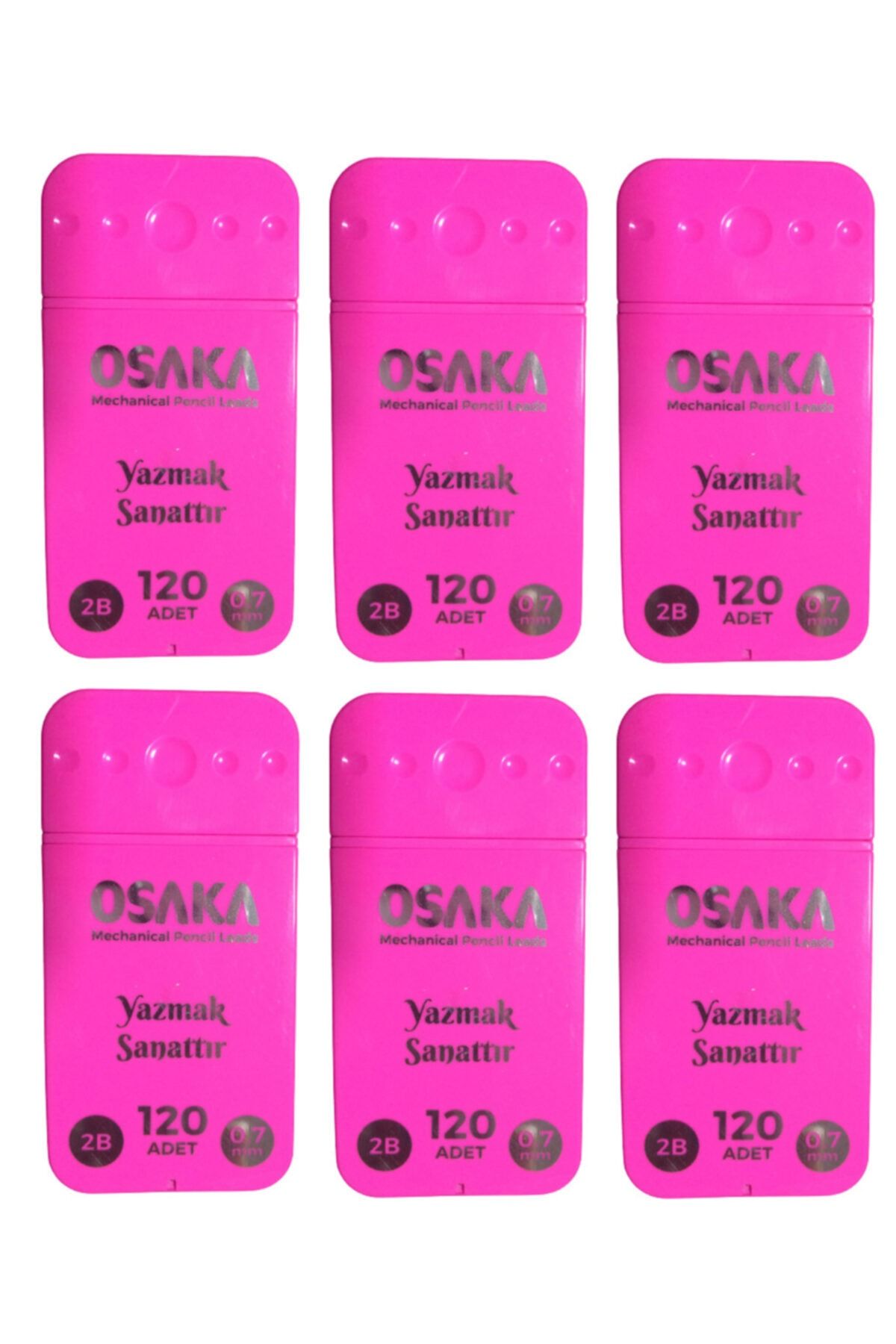 Osaka 2b 0.7 6 Adet Versatil Kalem Ucu Pembe