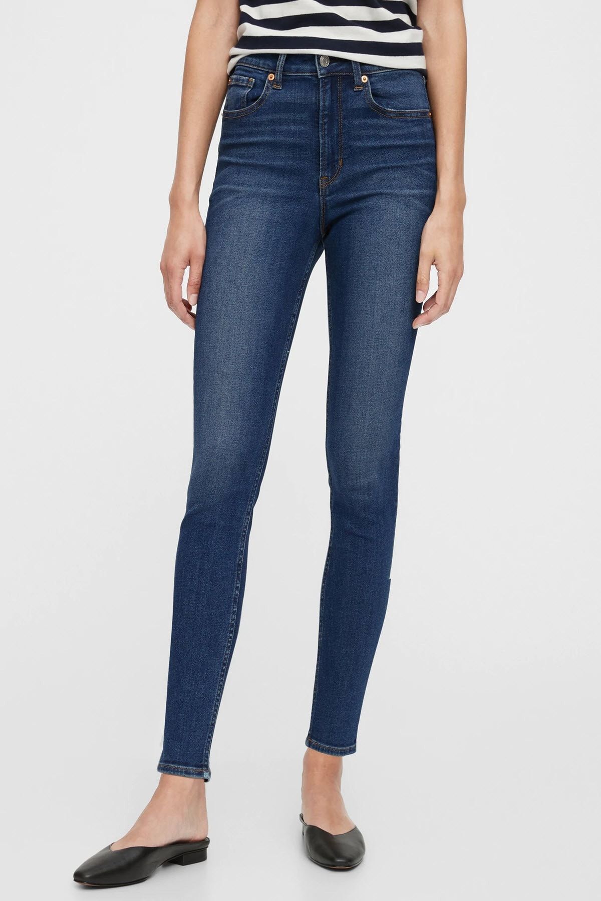 GAP Kadın Lacivert High Rise Legging Jean Pantolon