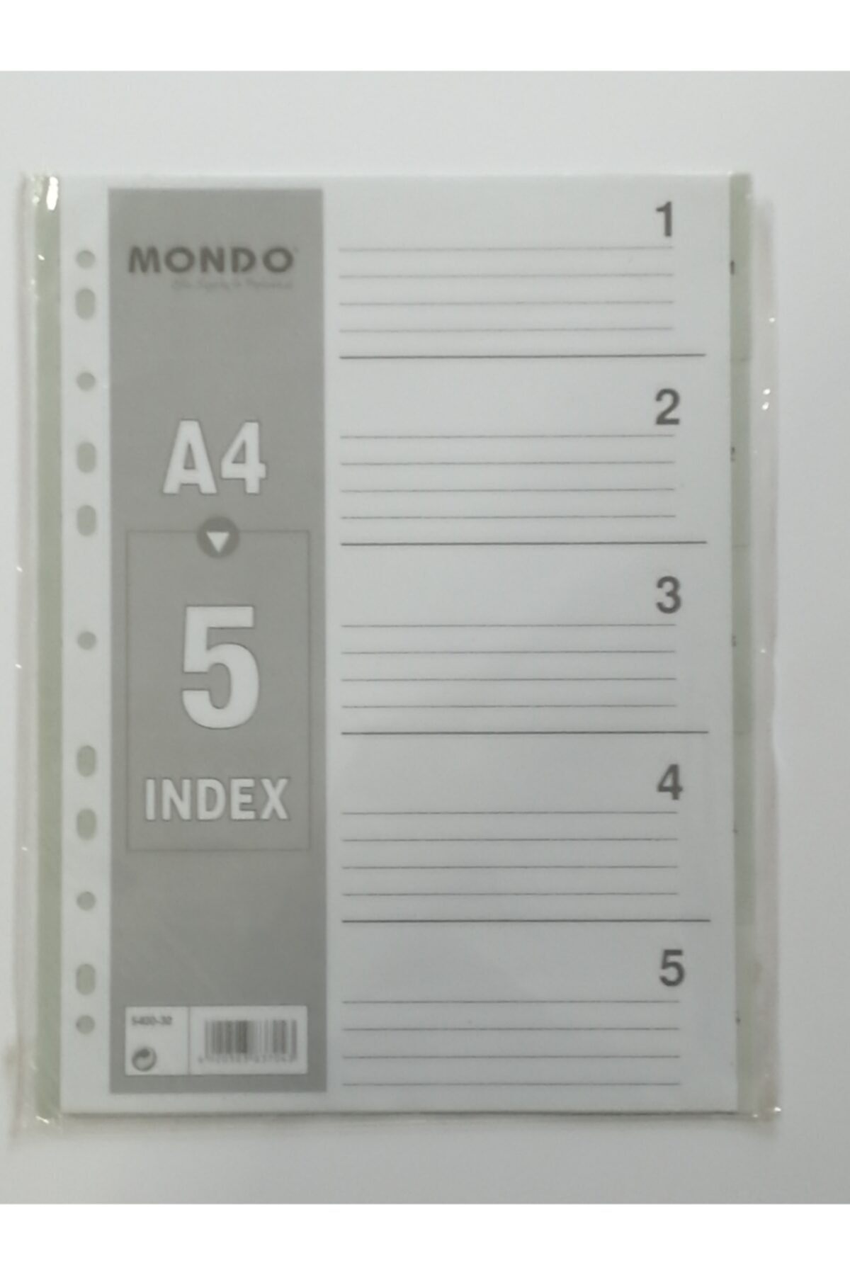 Mondo Seperatör Ayraç A4 1-5 Rakam