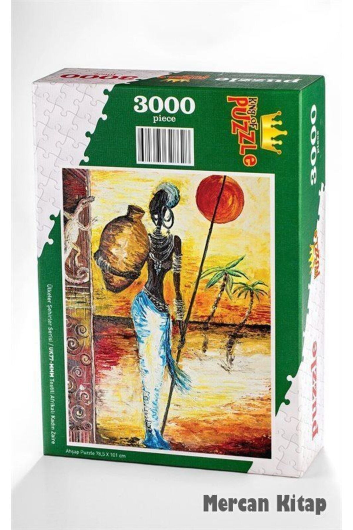 King Of Puzzle Testili Afrikalı Kadın Zaire Ahşap Puzzle 3000 Parça (uk77-mmm)
