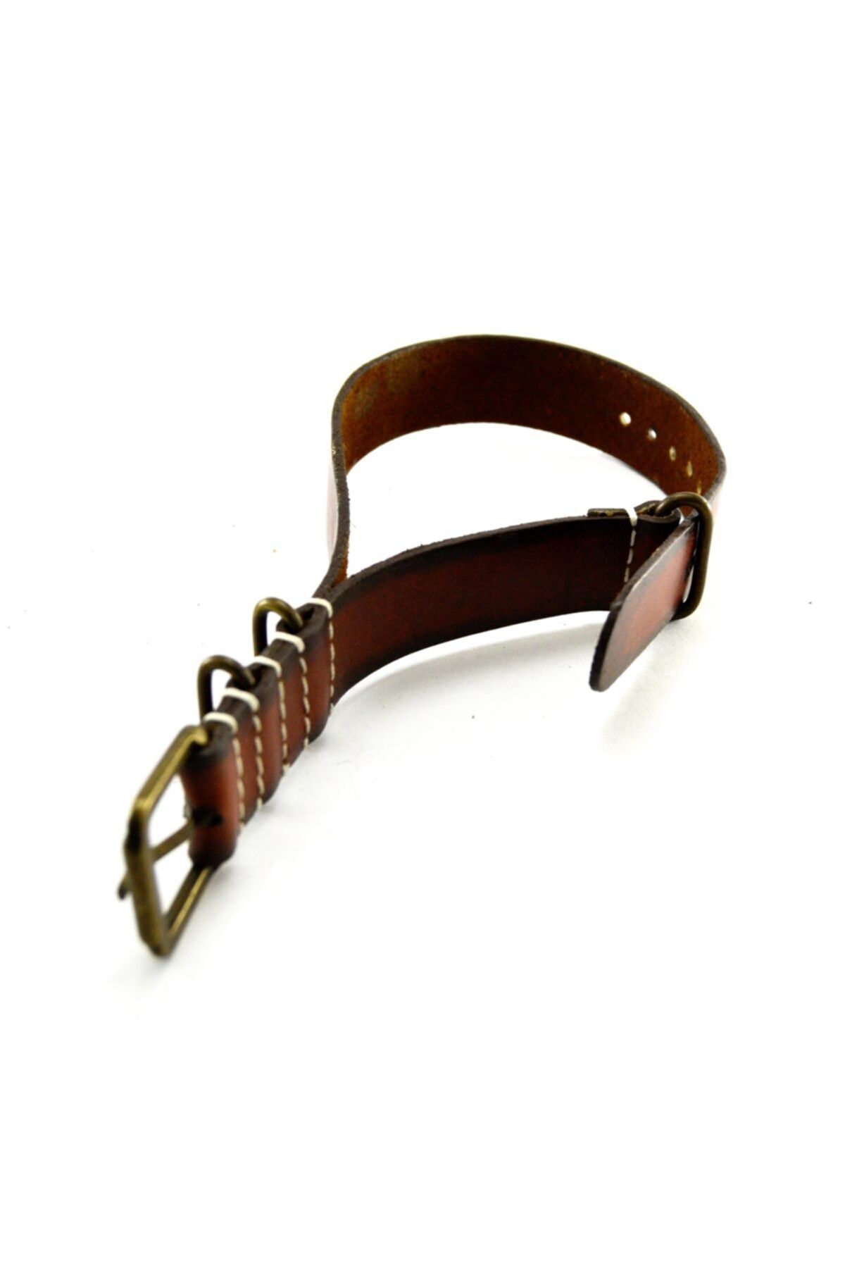 Lemas Erkek Açık Kahve Hakiki Deri Nato Saat Kordon, Kayış 18mm,20mm,22mm