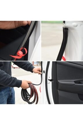 Araba Kapı Kenar Fitili Çizilmeye Karşı Koruma Fitili 5 Metre Siyah Image 0