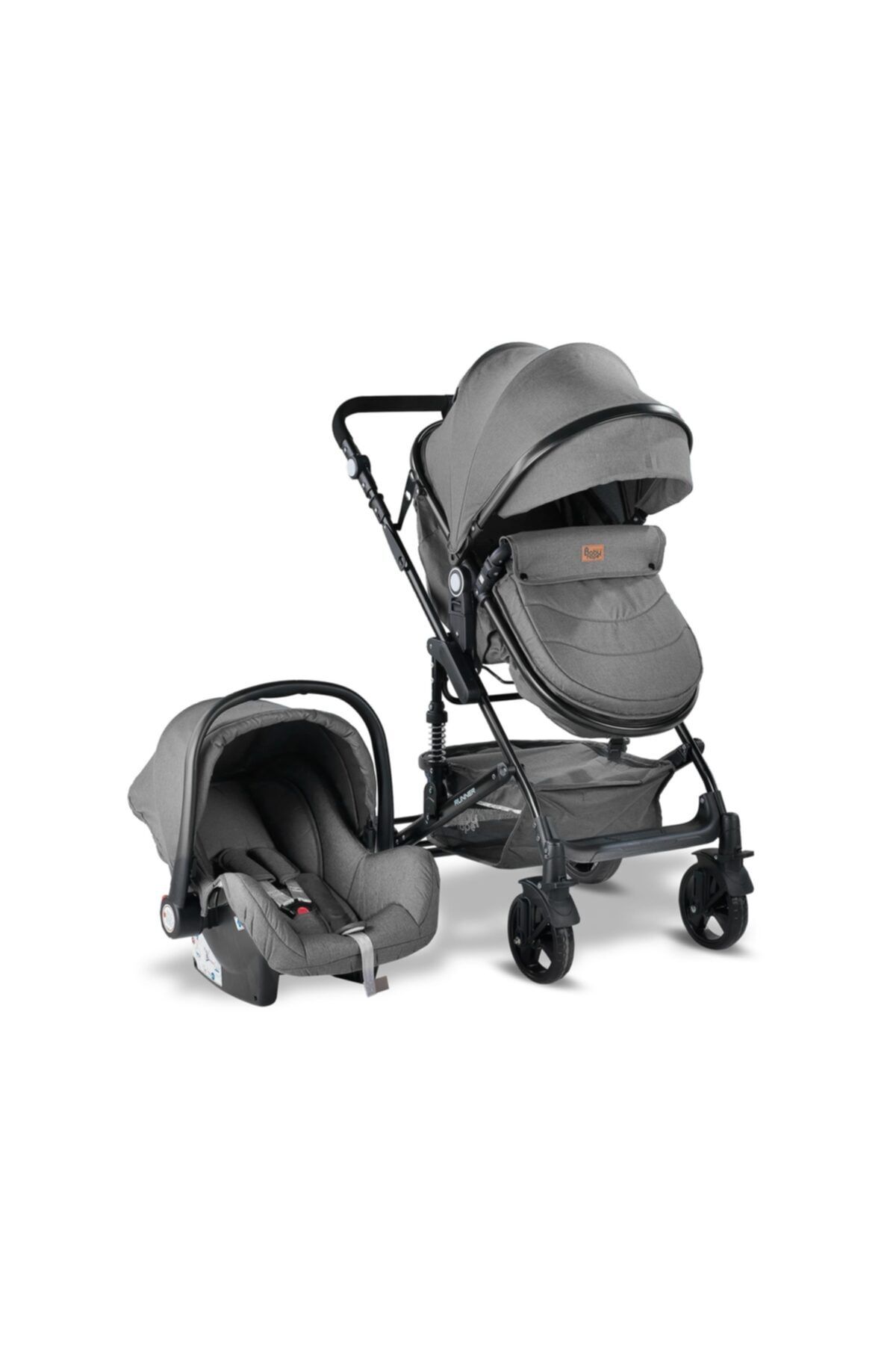 BabyHope Gri Travel Bebek Arabası