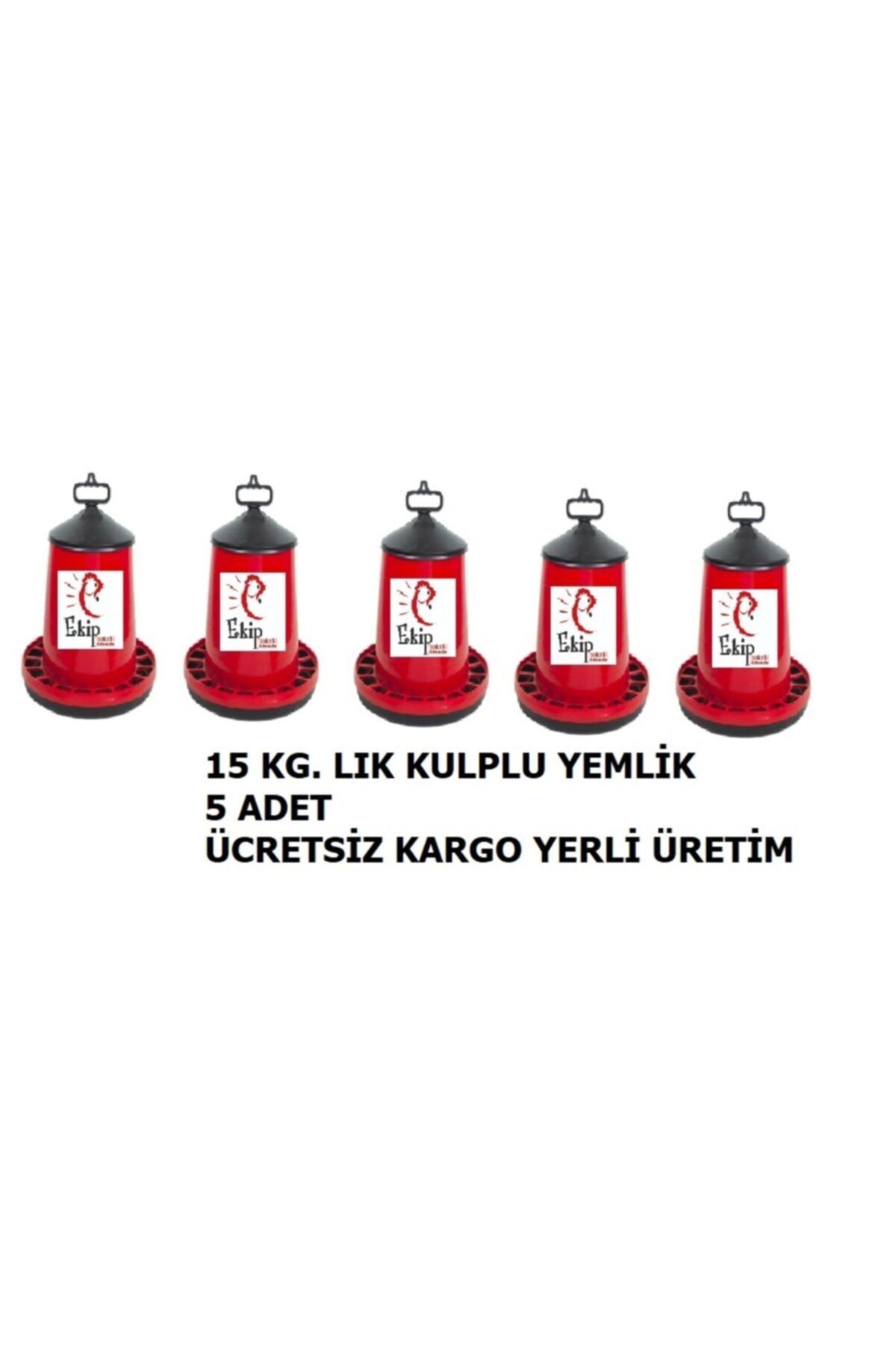 Ekip Tavukçuluk Tavuk Yemlik 15 Kilo Tavuk Yemliği Kulplu 5 Adet