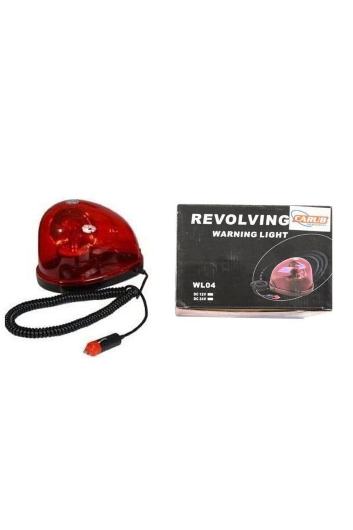 Carub Tepe Lambası Oval 12v Mıknatıslı Kırmızı