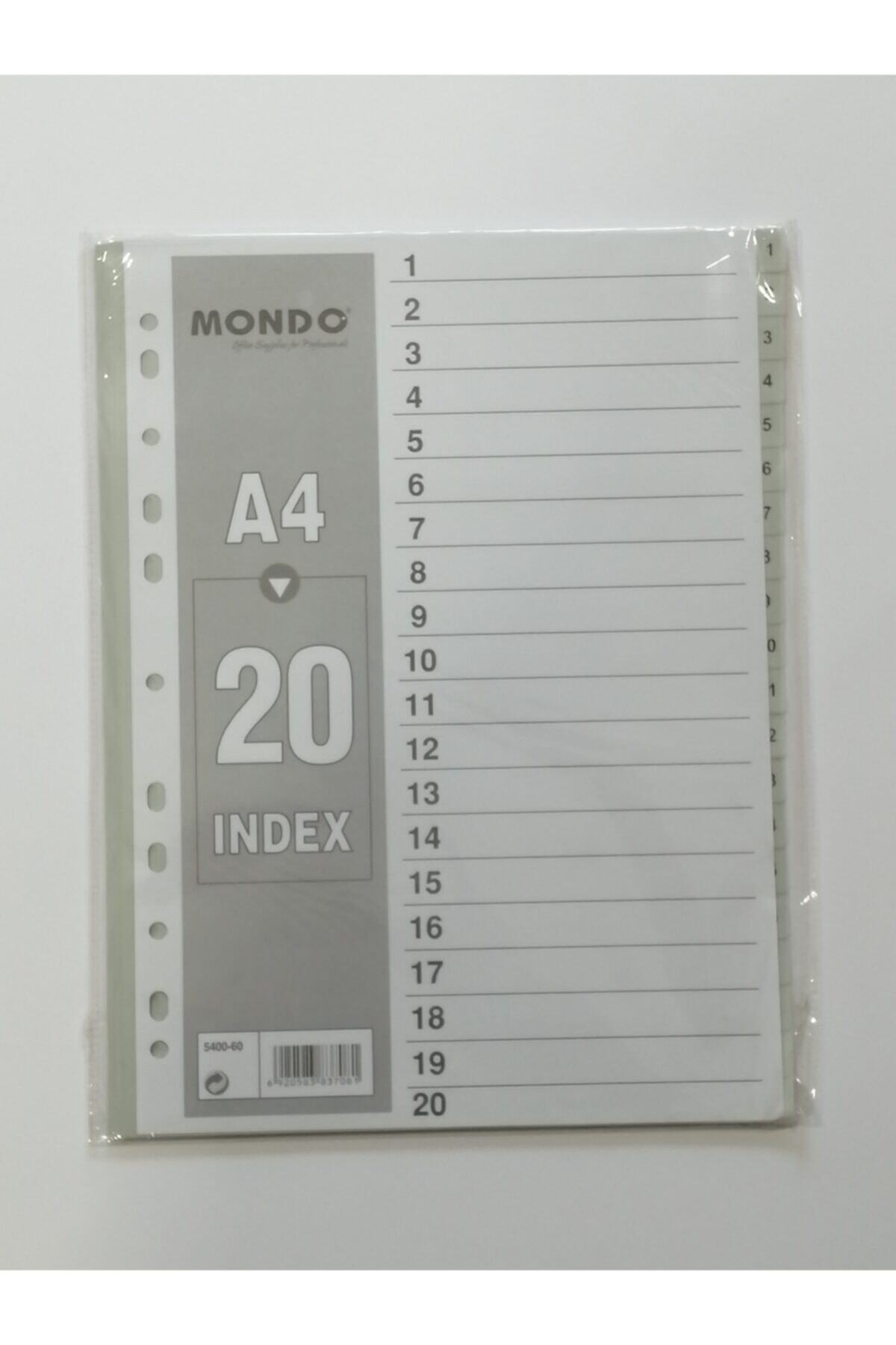 Mondo Seperatör Ayraç A4 1-20 Rakam