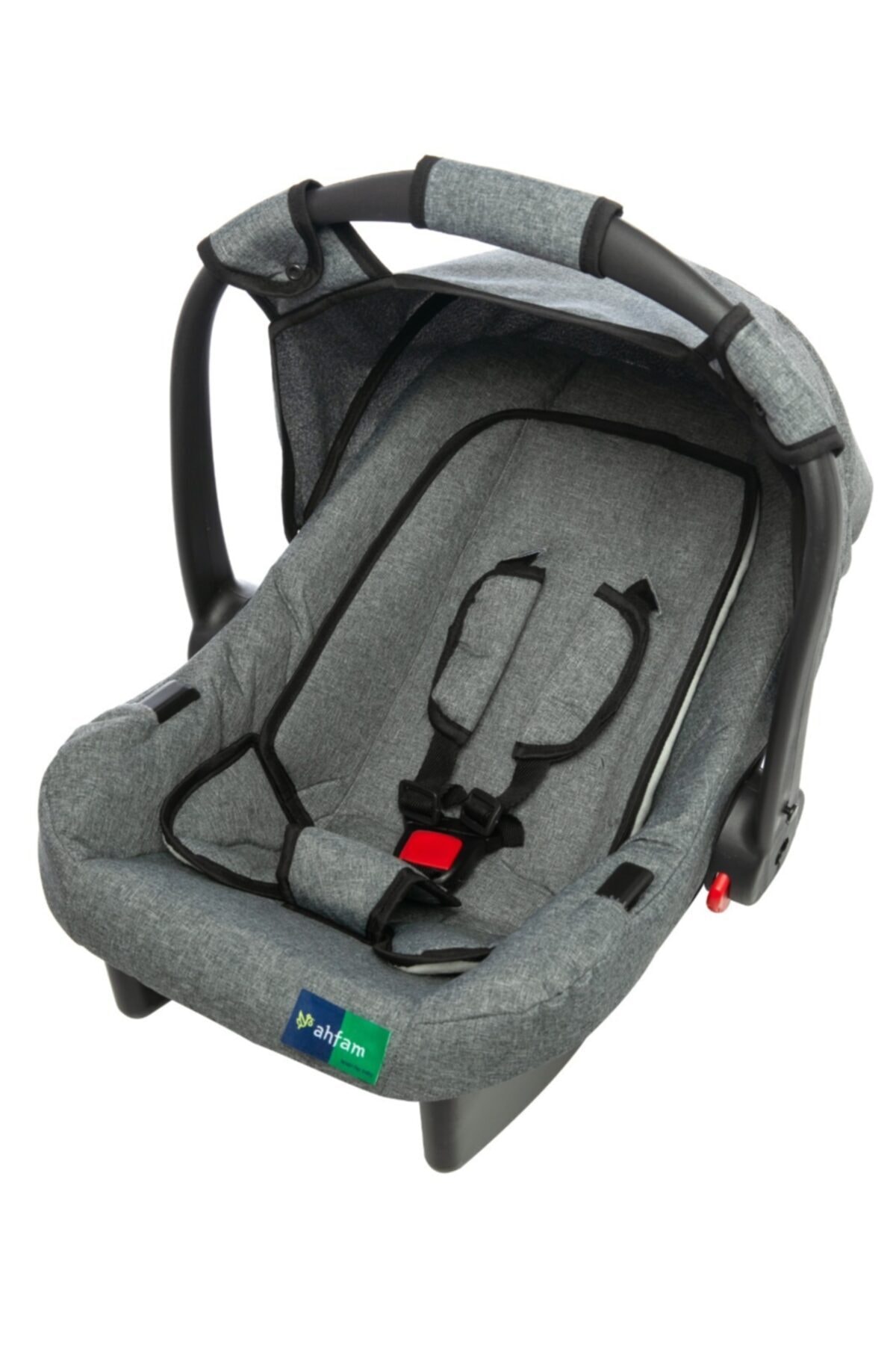 AHFAM Bebek Taşıma, Bebek Oto Koltuğu Keten Kumaş Gri/