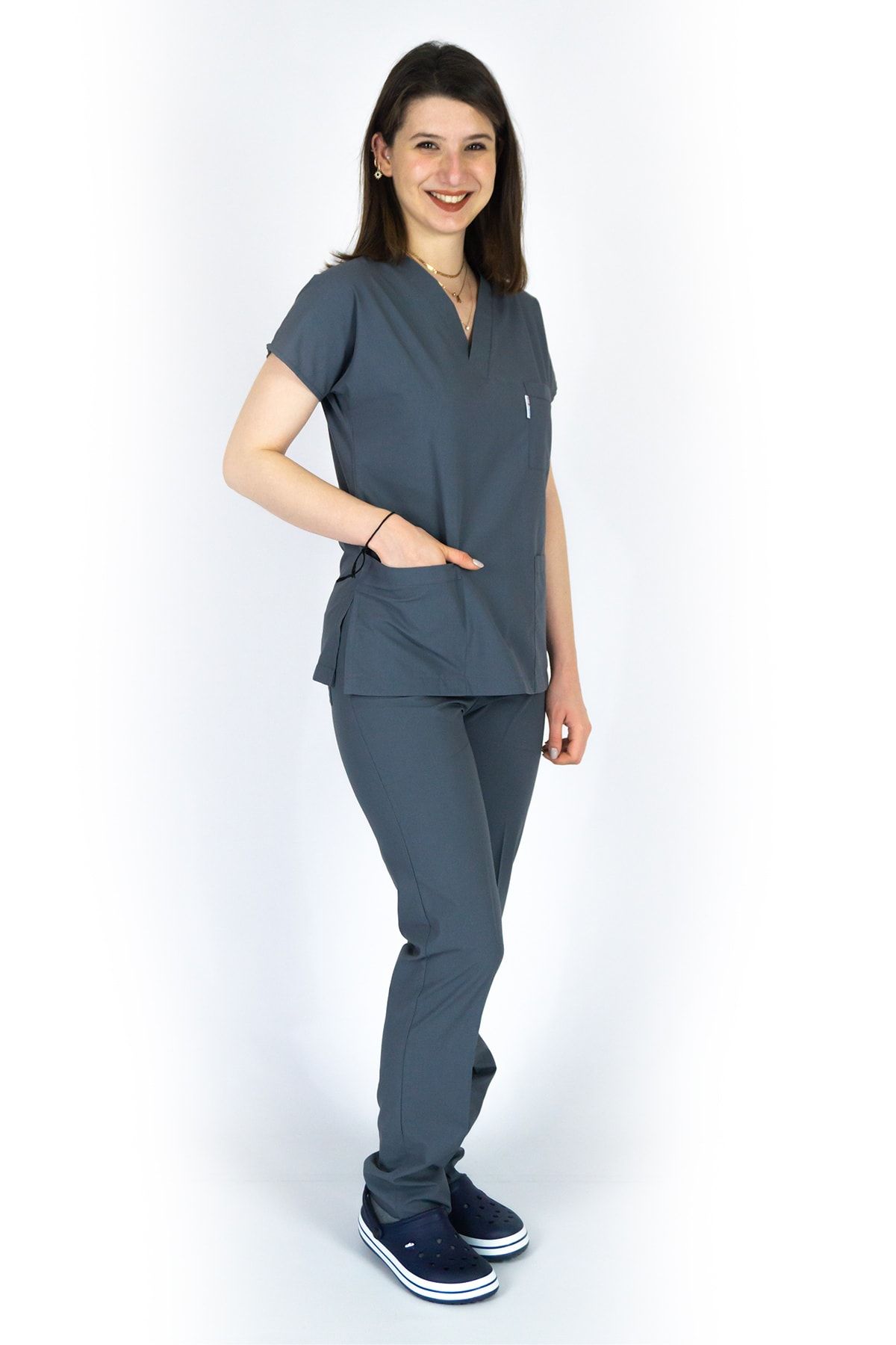 Simirna Üniforma Unisex Füme Cerrahi Takım