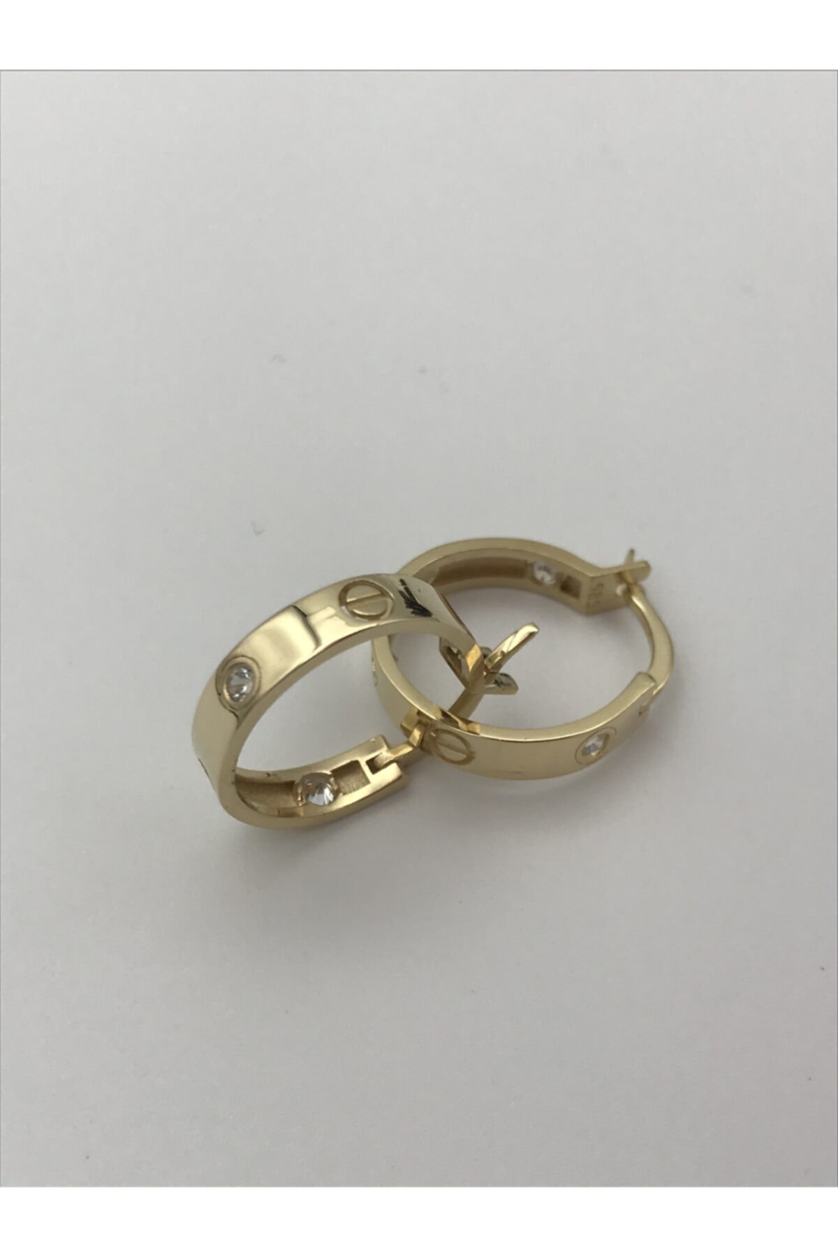 Dores Gold Cartier Taşlı Küpe 14k Gold