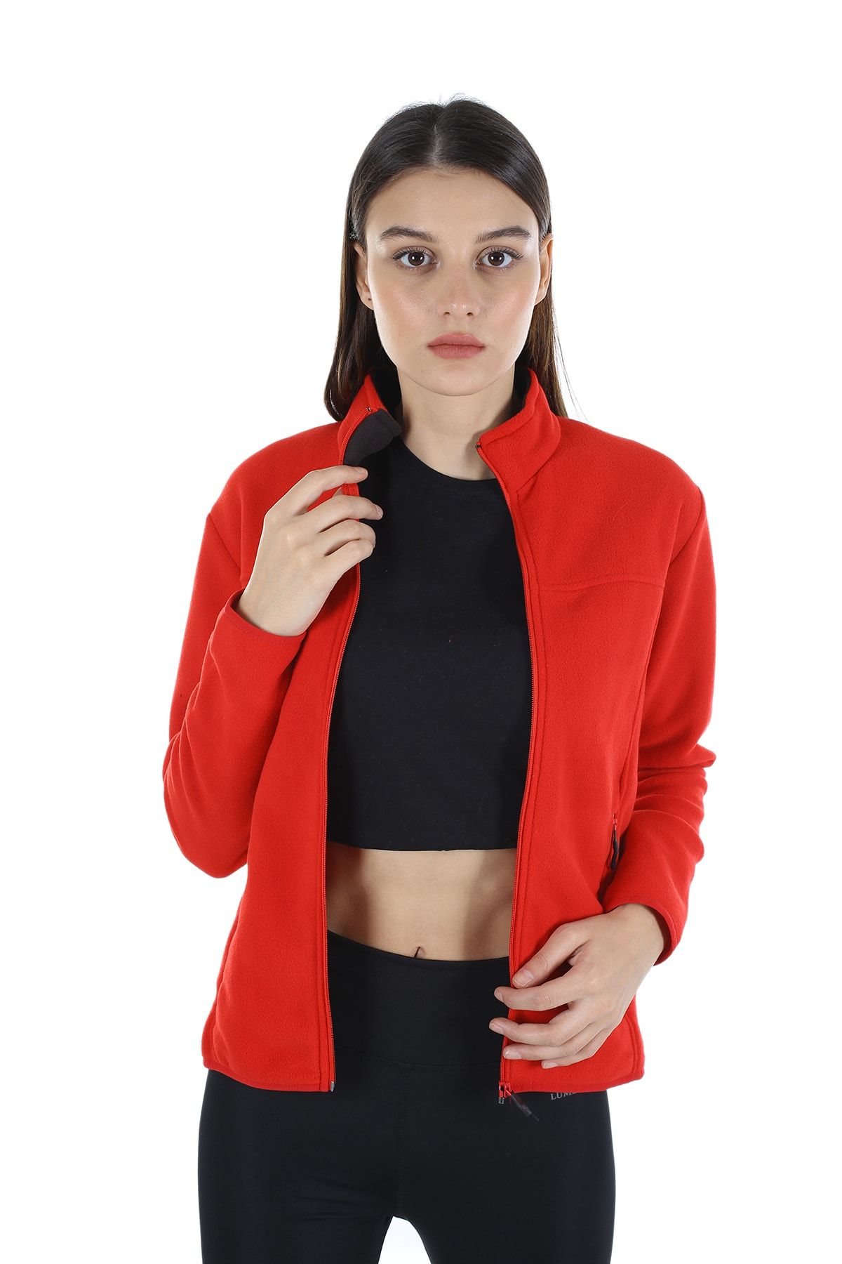 Diandor Kadın Kırmızı Polar Hırka 7002 21w42007002