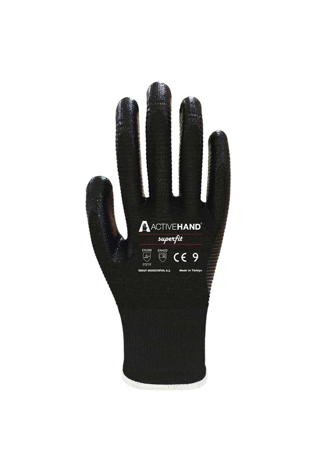 ACTIVEHAND Active Hand Süperfit Nt101 Nitril Kaplı Iş Eldiveni 10 Numara (10 Çift)