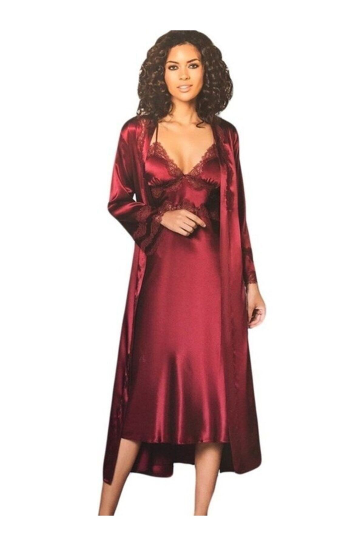 Pierre Cardin Kadın Bordo Altılı Saten Çeyiz Seti Pc6960 Bordo S