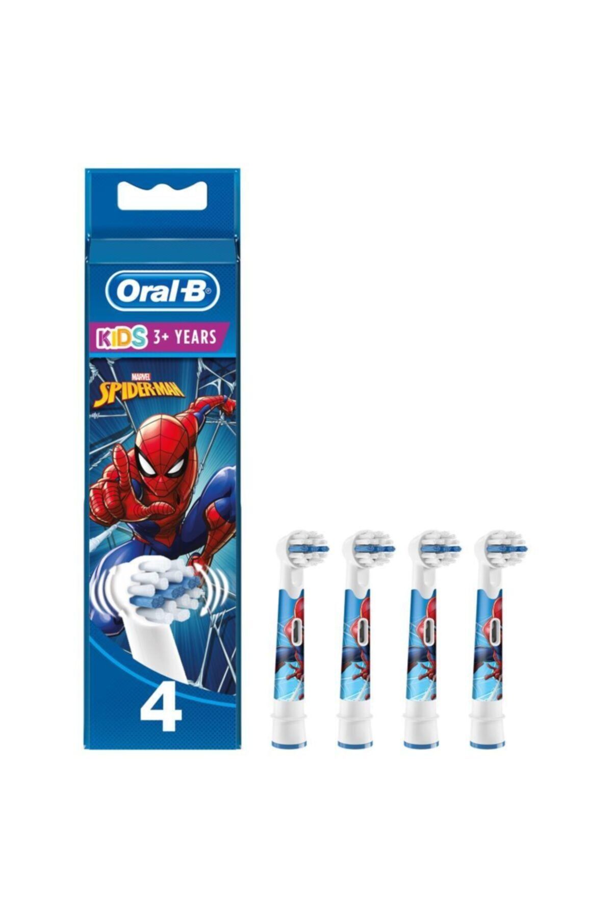 OralB Diş Fırçası Yedek Başlığı Marvel Spiderman 4'lü