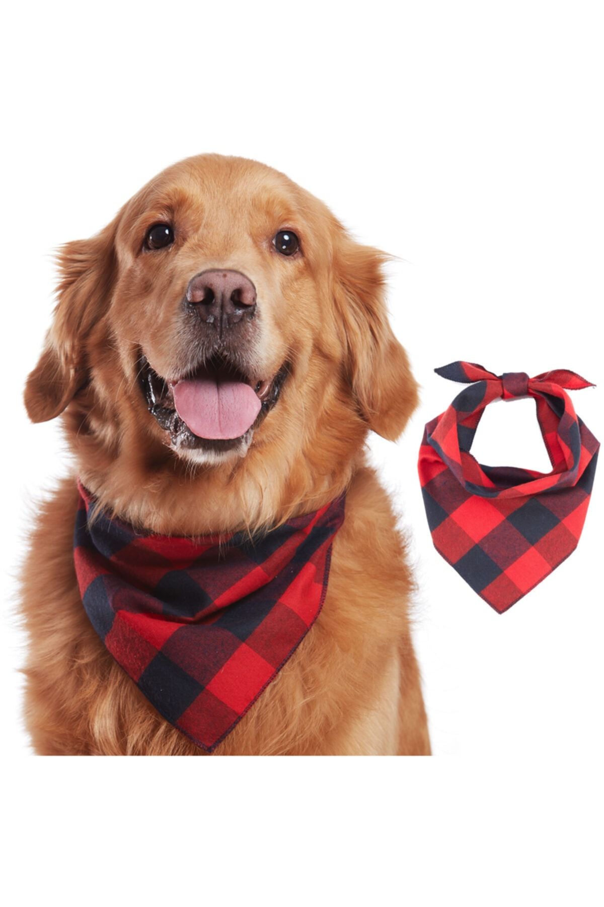 ODI STYLE Köpek Bandanası Kırmızı Ekoseli
