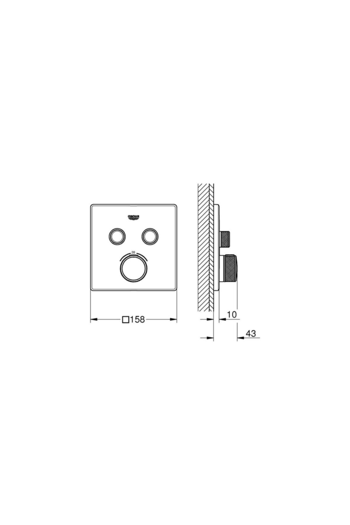 Grohe Smartcontrol Ankastre Termostatik Banyo Bataryası -29124000