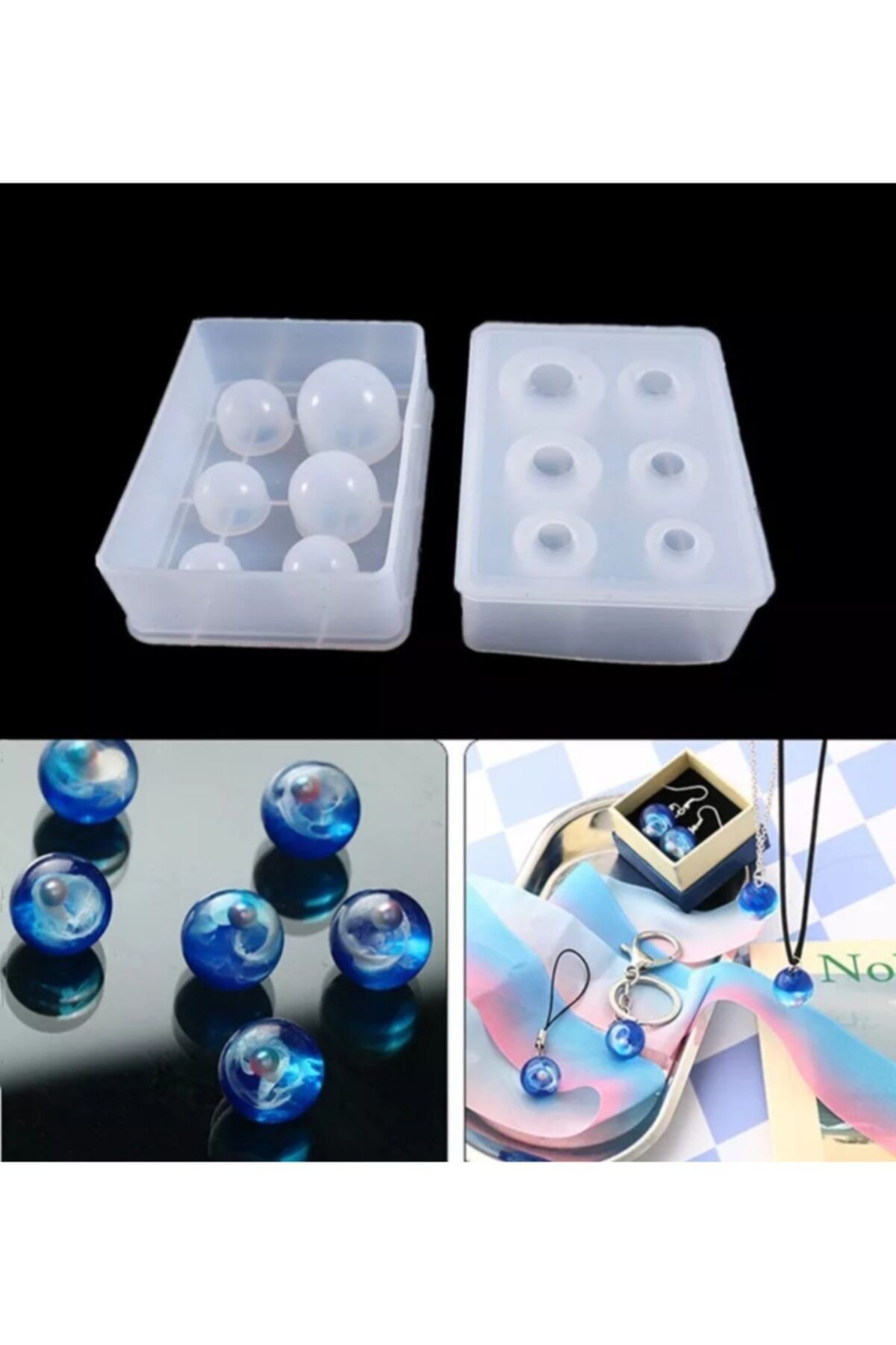 Shiny Resin Epoksi Silikon Kalıp Boncuk Tesbih Takı Yapımı