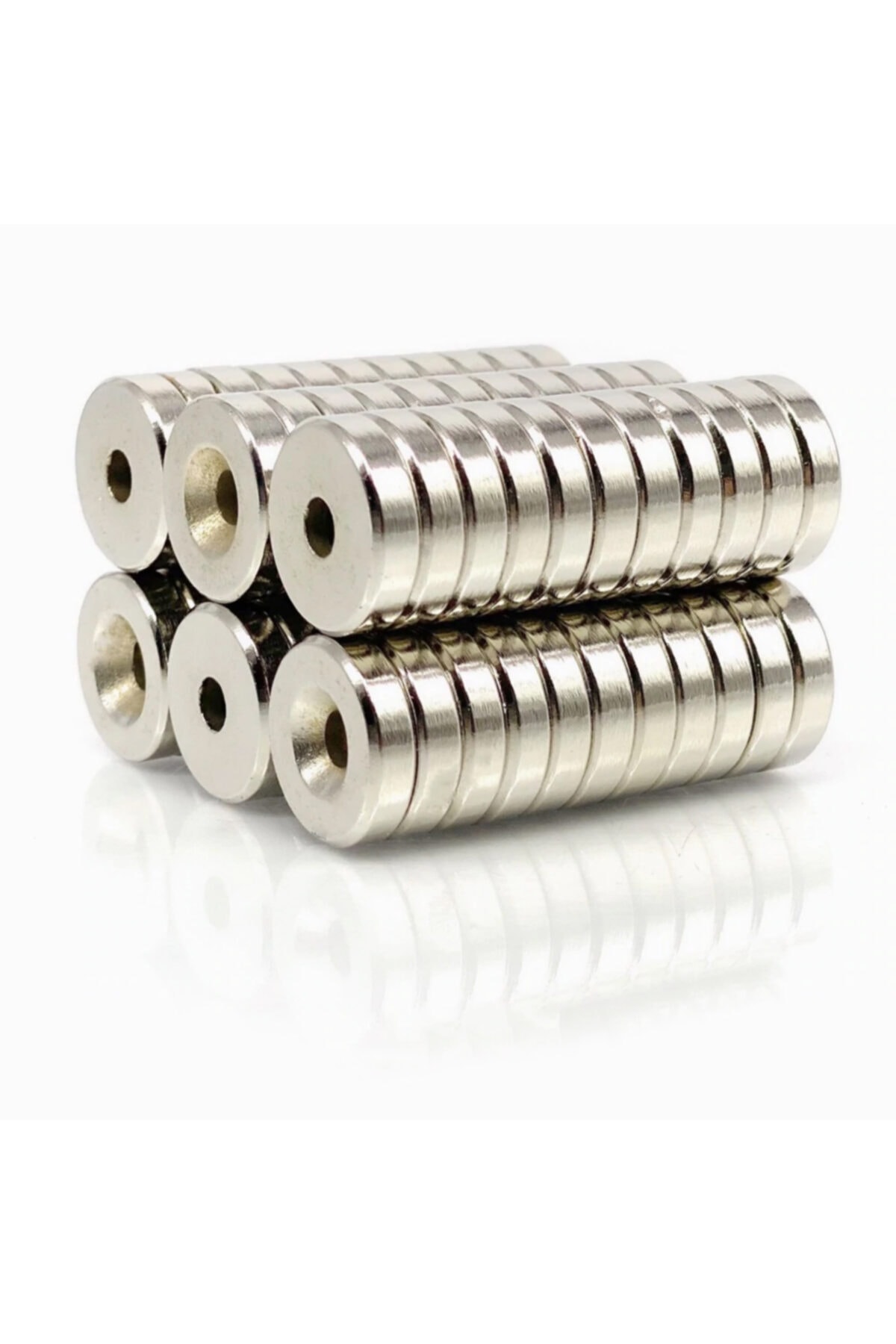 Mıknatıs Market 3 Adet 20x5 mm 10/5,5mm Havşalı Delikli Neodyum Mıknatıs