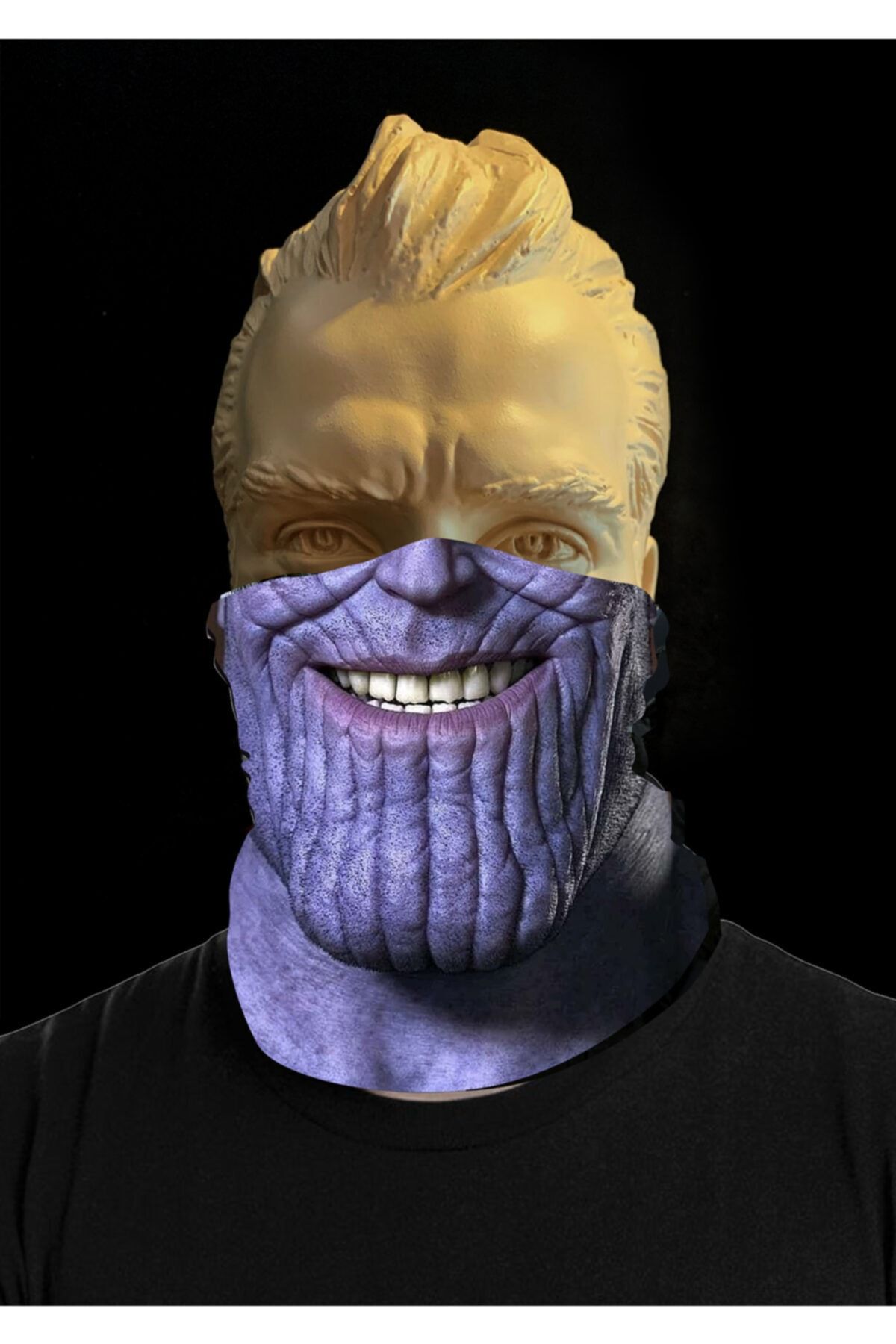 PromoSepeti Thanos Unisex, Çok Amaçlı Maske, Bandana, Kafa Bandı, Yüz Maskesi, Kar Maskesi
