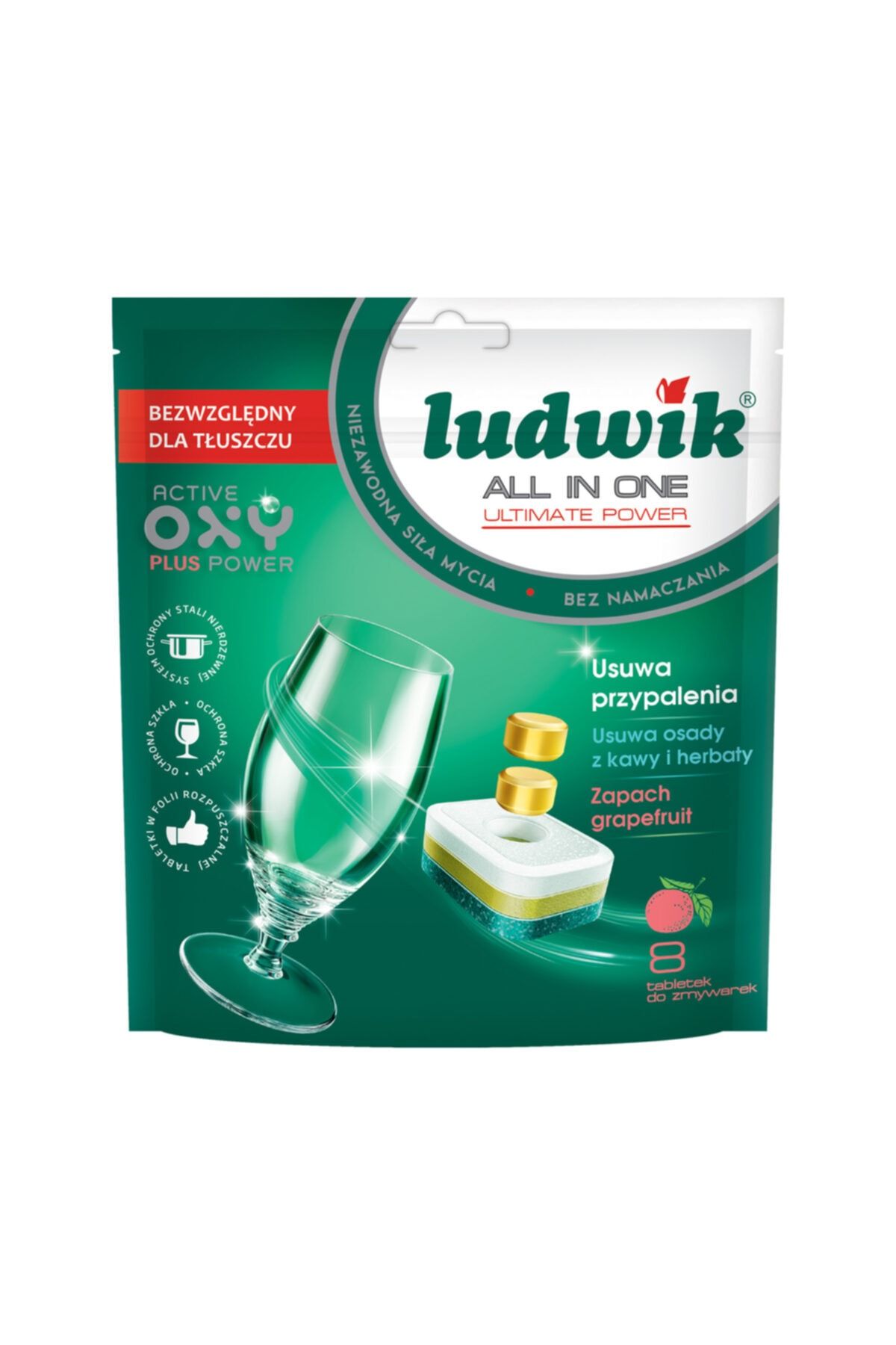 LUDWİK Greyfurtlu 8 Yıkama Ludwik Hepsi Bir Arada Ultimate Bulaşık Tableti