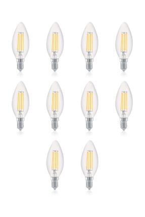 4w 220v E14 Rustik C35 Led Mum Ampul C35-4m 10'lu Paket, Gün Işığı Image 0