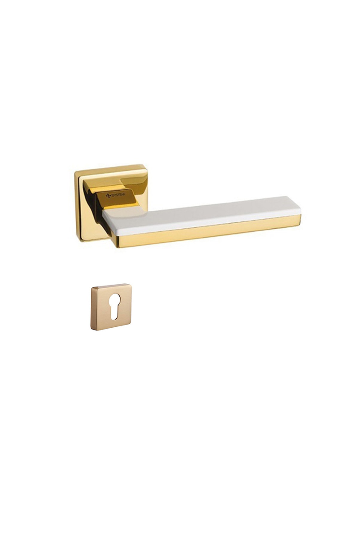 System Larıssa Altın Renkli-beyaz Barelli Kapı