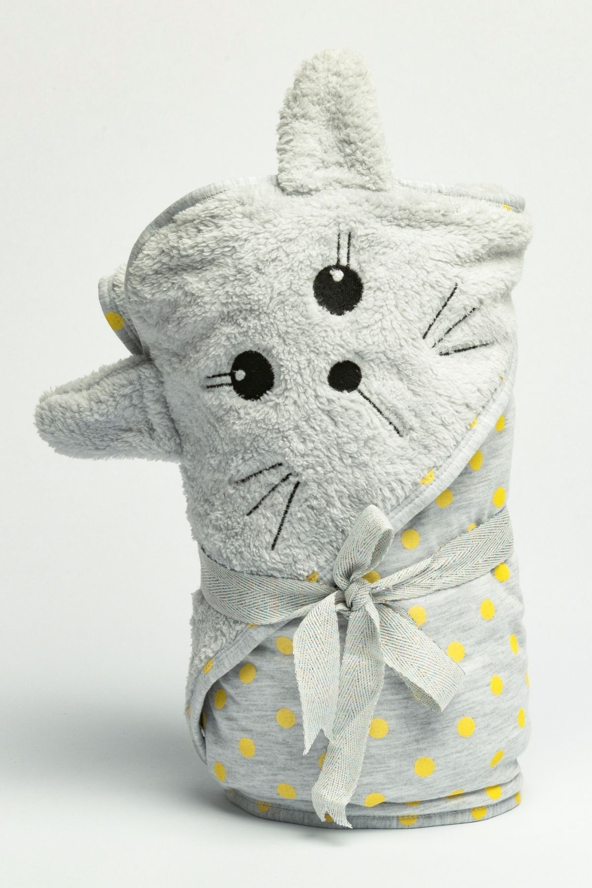 LILIAN Puffy Gri Fare Bebek Battaniyesi