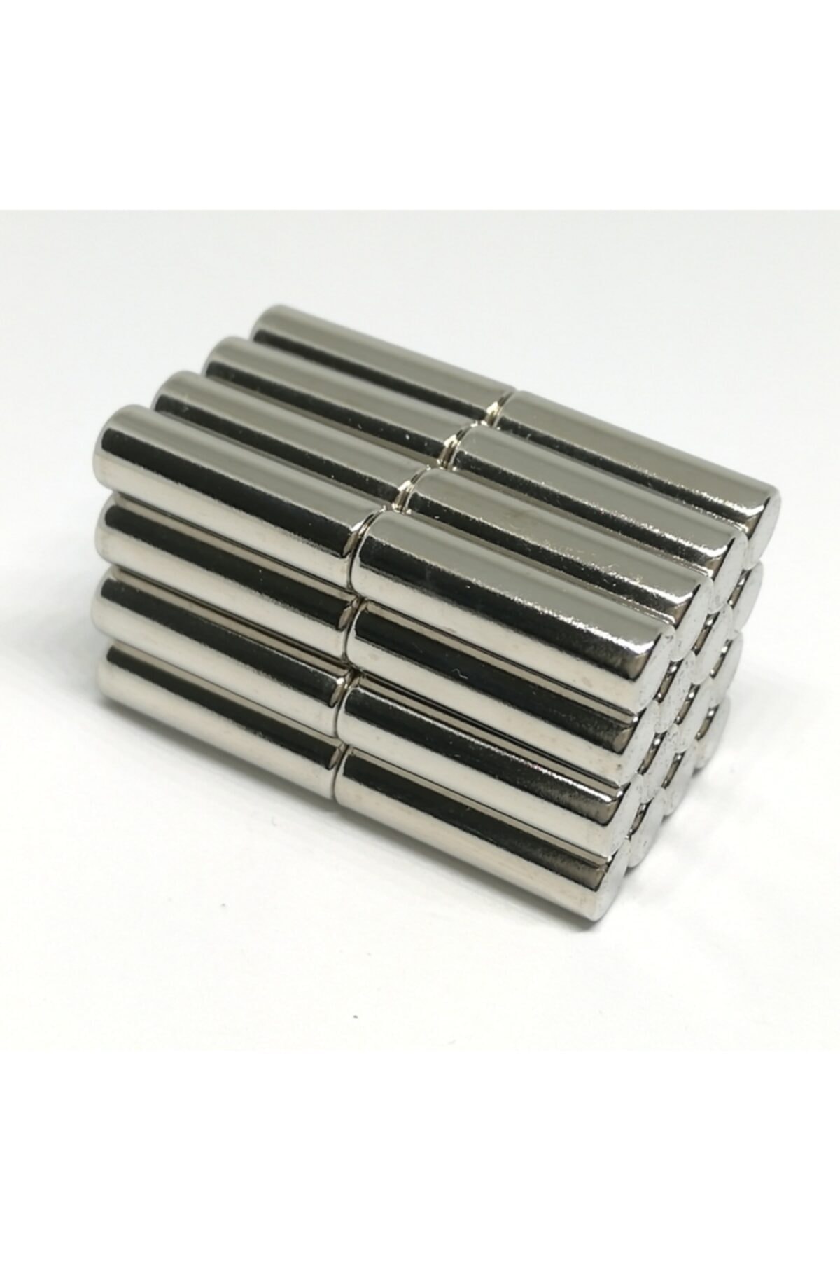 Mıknatıs Market Yuvarlak Güçlü Neodyum Mıknatıs 6x25 mm 5 Adet