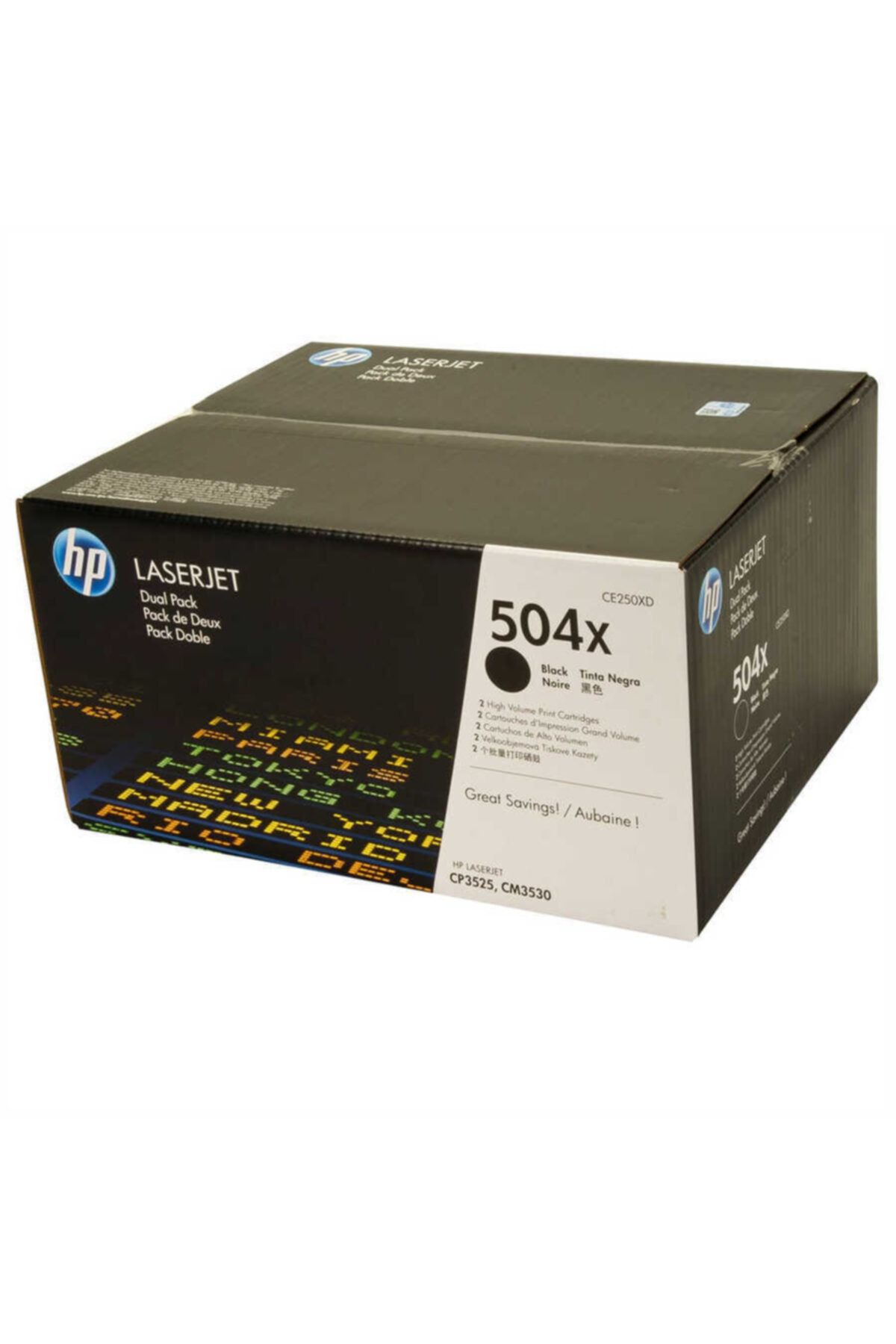 HP 504x-ce250xd Siyah Orjinal Toner Yüksek Kapasiteli Ikili Paket
