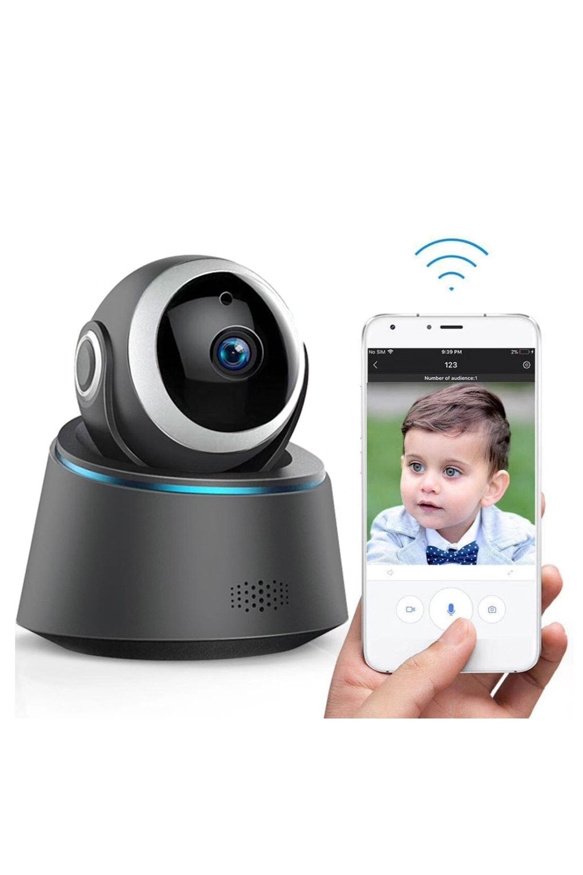 Sezy Angeleye 2mp Full Hd Wifi Ip Gece Görüşlü Güvenlik Bebek Kamerası