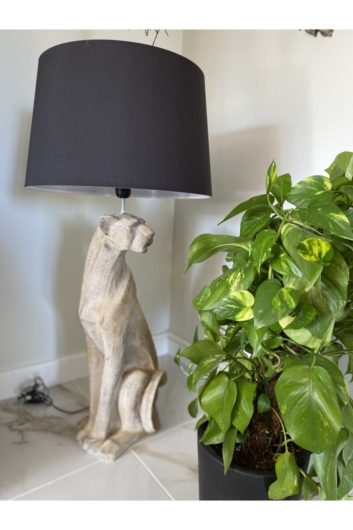 Gardenyart Büyük Boy Panter Abajur