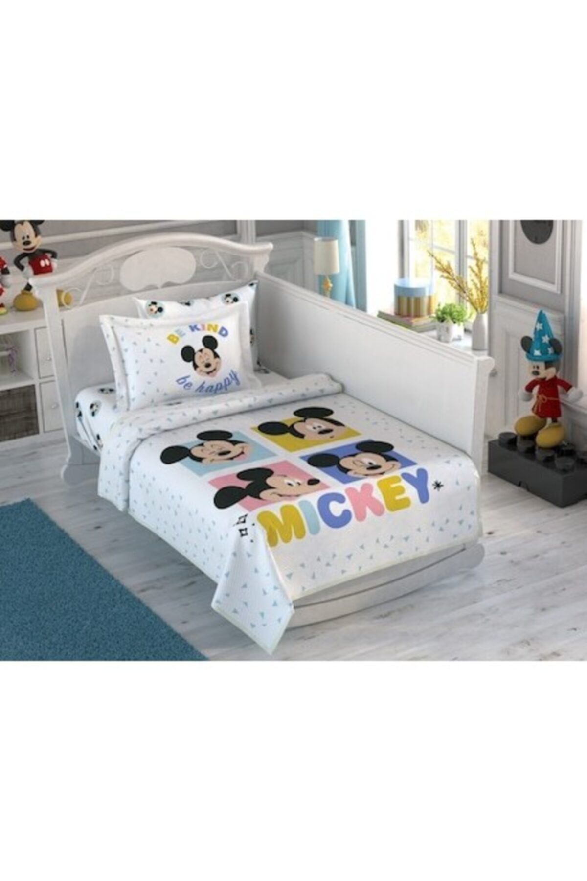 Taç Lisanslı Bebek Pike Takımı Disney Mickey Be Kind Baby