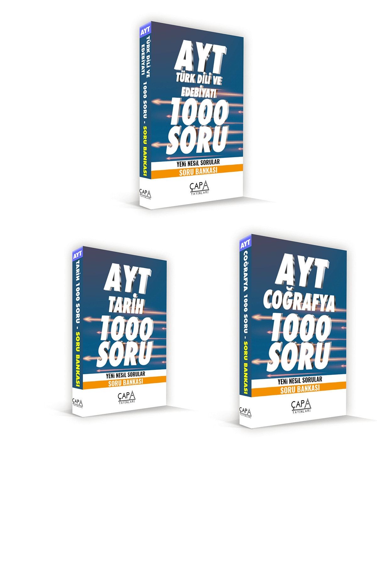 ÇAPA YAYINLARI Ayt Edebiyat - Tarih - Coğrafya Soru Seti 3 Kitap